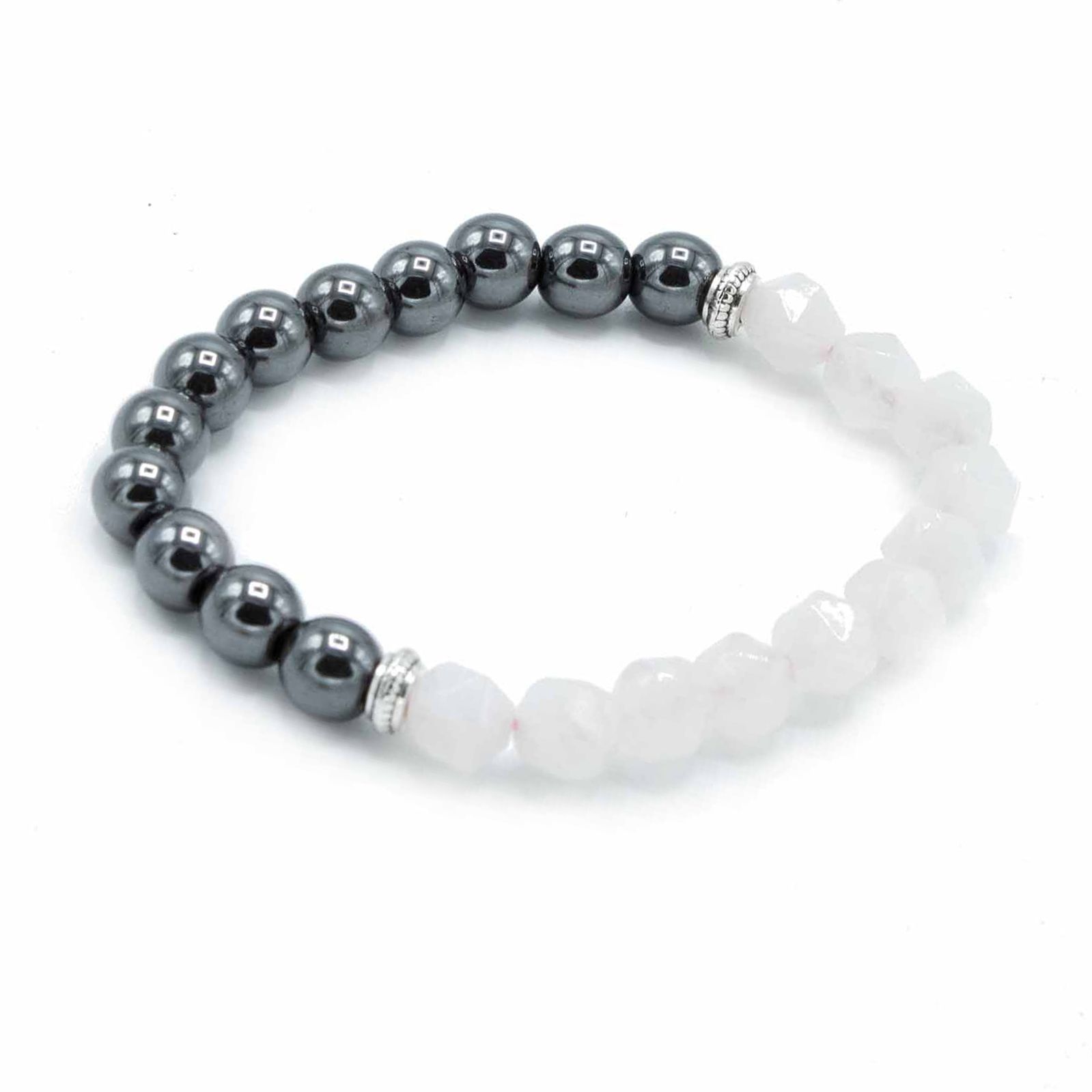 Pulsera de Piedra Preciosa Tallada - Cuarzo Rosa Magnético - Imagen 2