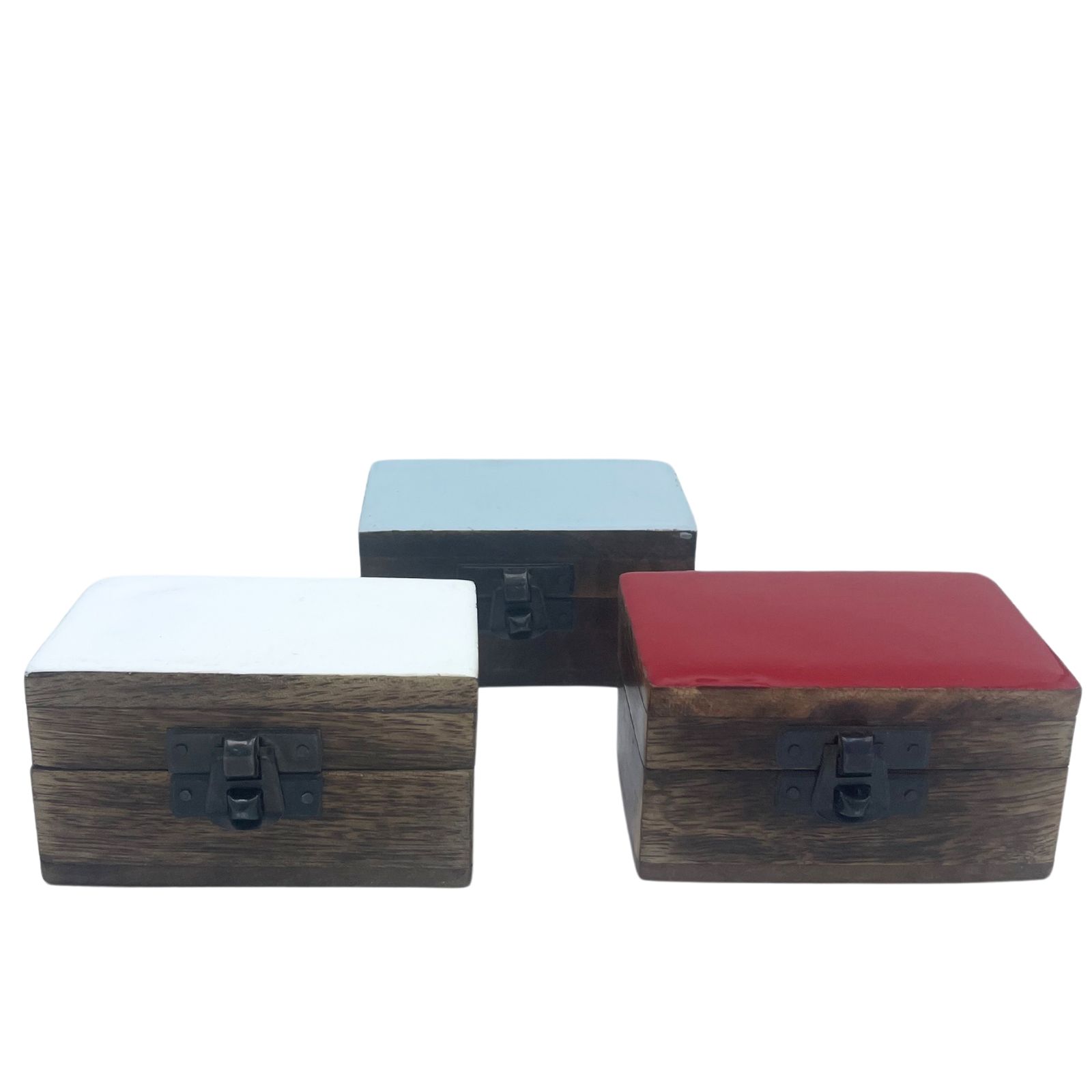 Pastillero de Madera 9x5x4cm - Colores Cerámicos Sólidos - Surtido - Imagen 2