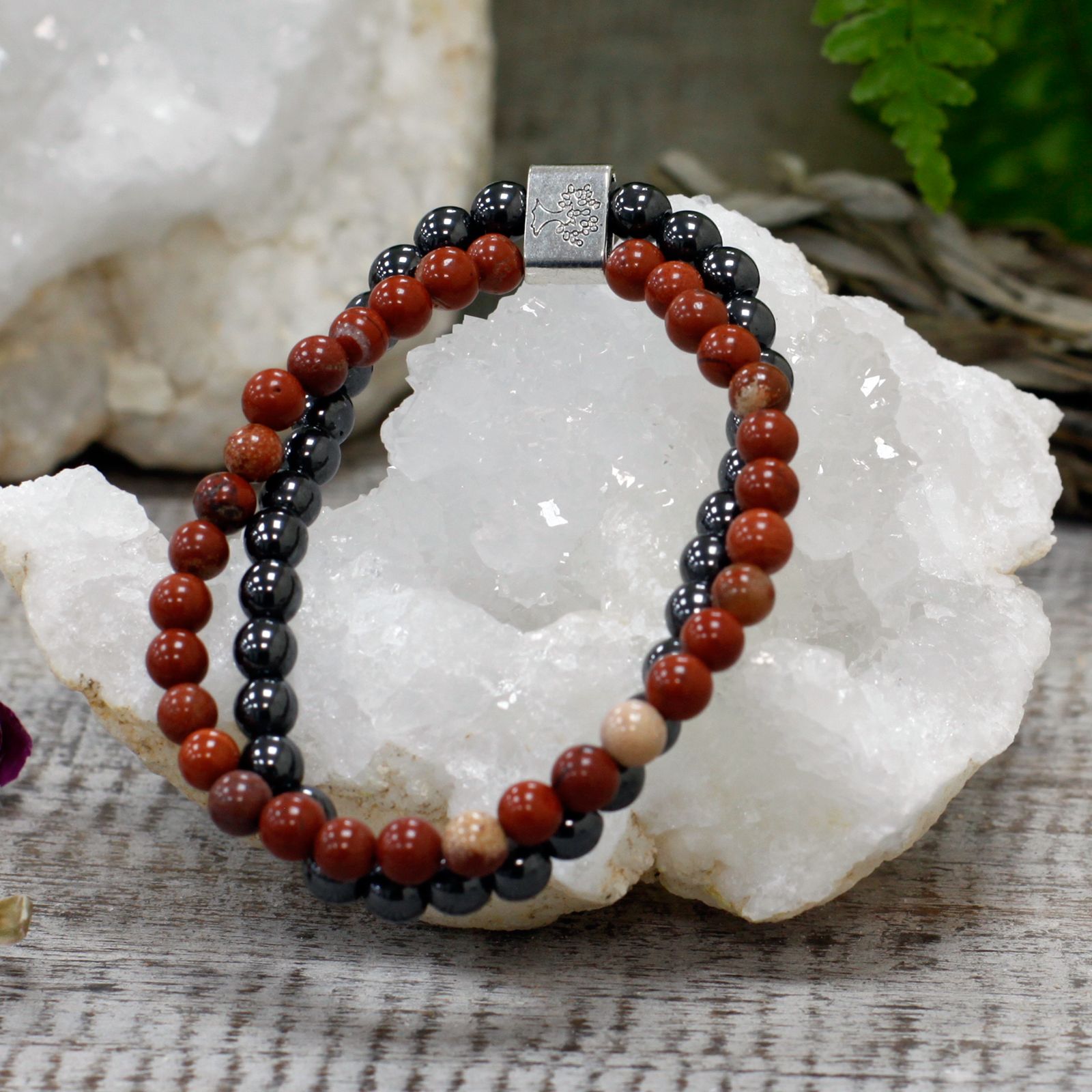 Pulsera de Piedras Preciosas Magnéticas - Piedra Roja - Imagen 3