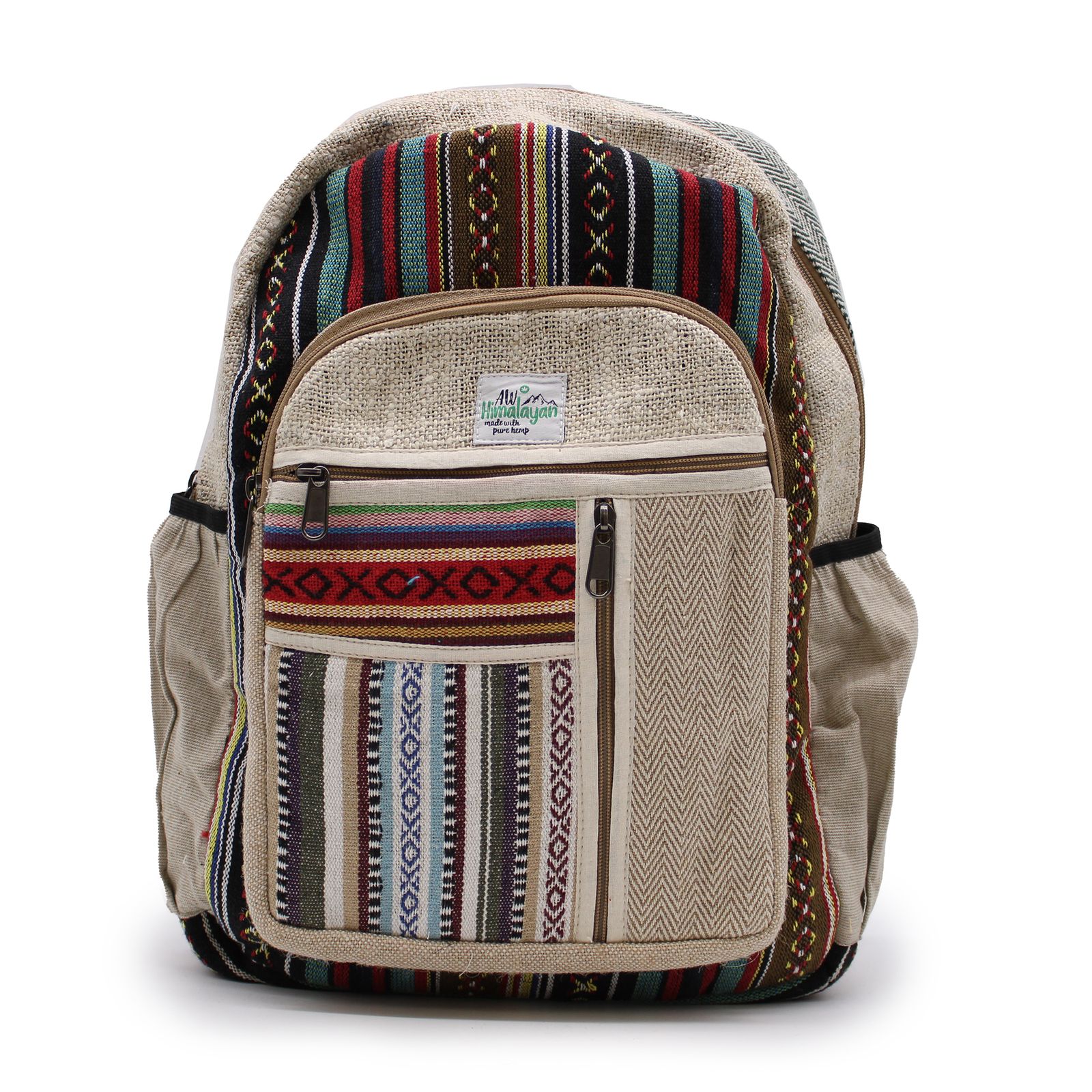 Mochila grande de cáñamo - Estilo cremalleras rectas - Imagen 4