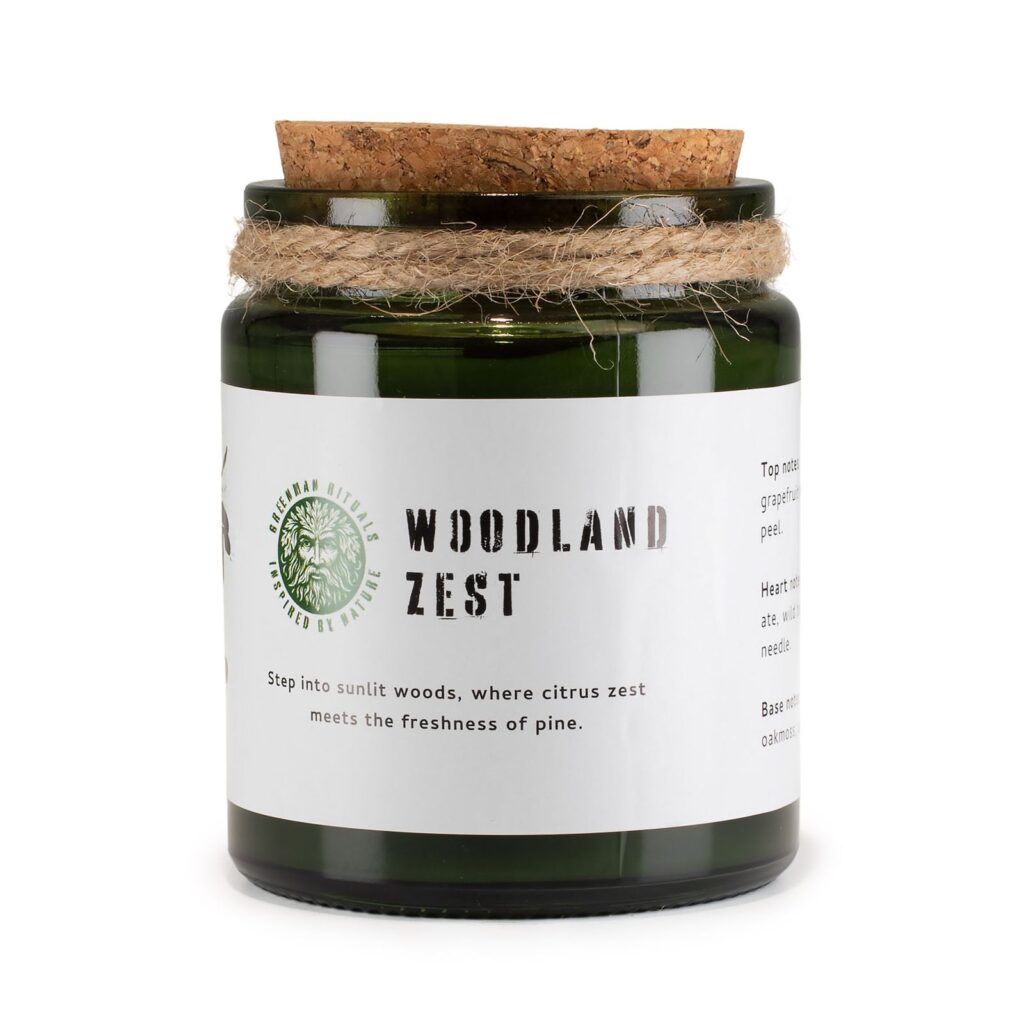 Vela de soja Greenman Woodwick - Esencia del Bosque