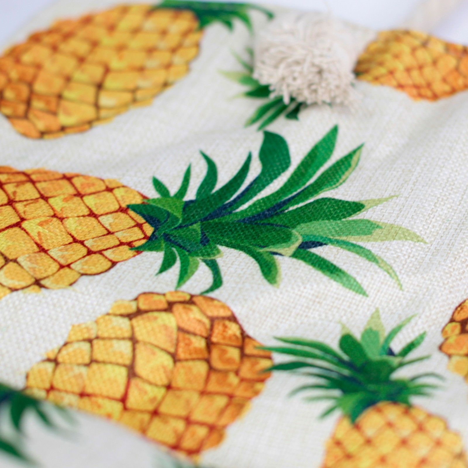 Bolso shopper con asa de cuerda - tropical piñas - Imagen 4