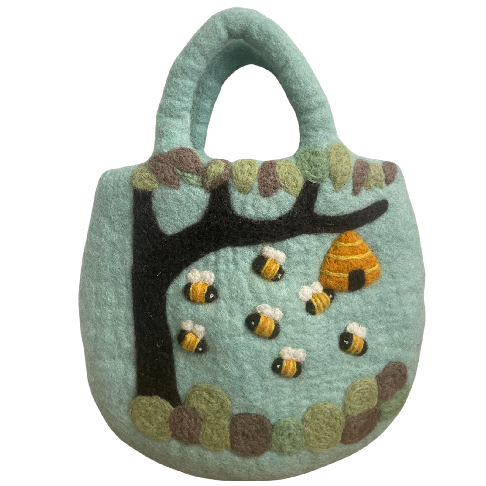 Bolsa de fieltro con forma de árbol y colmena - 35 x 27 cm - Imagen 4