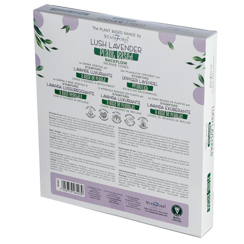 Conos de Incienso de Reflujo a Base de Plantas - Lavanda Exuberante - Imagen 2