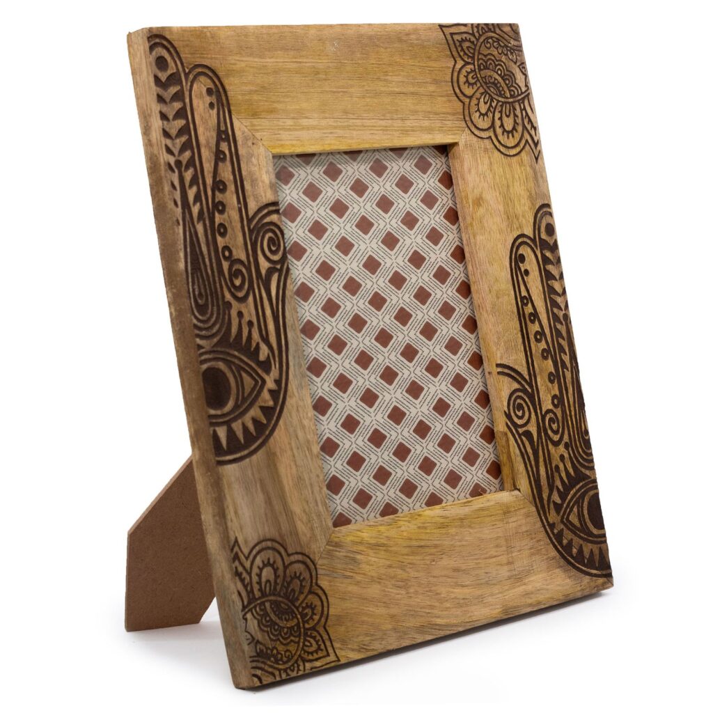 Marco Grande de Madera de Mango (para 13x18cm) 28x23x2cm - Hamsa Negro