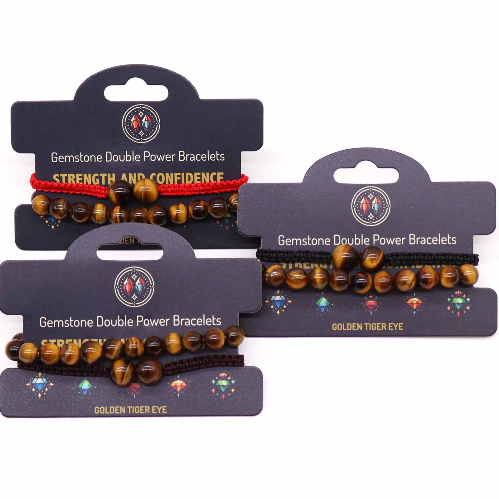 Pulseras de Doble Poder de Piedras Preciosas - Ojo de Tigre - Imagen 3