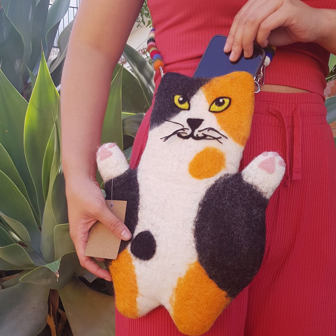 Whitney la bolsa de fieltro del gato plano - Imagen 2