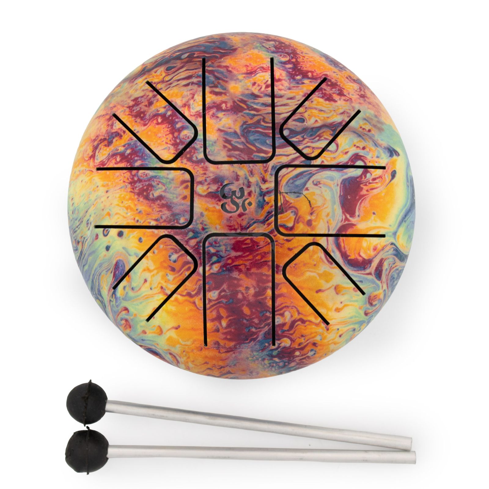 Low Med Hapi Drum Salpicadura Volcánica - 14x7cm