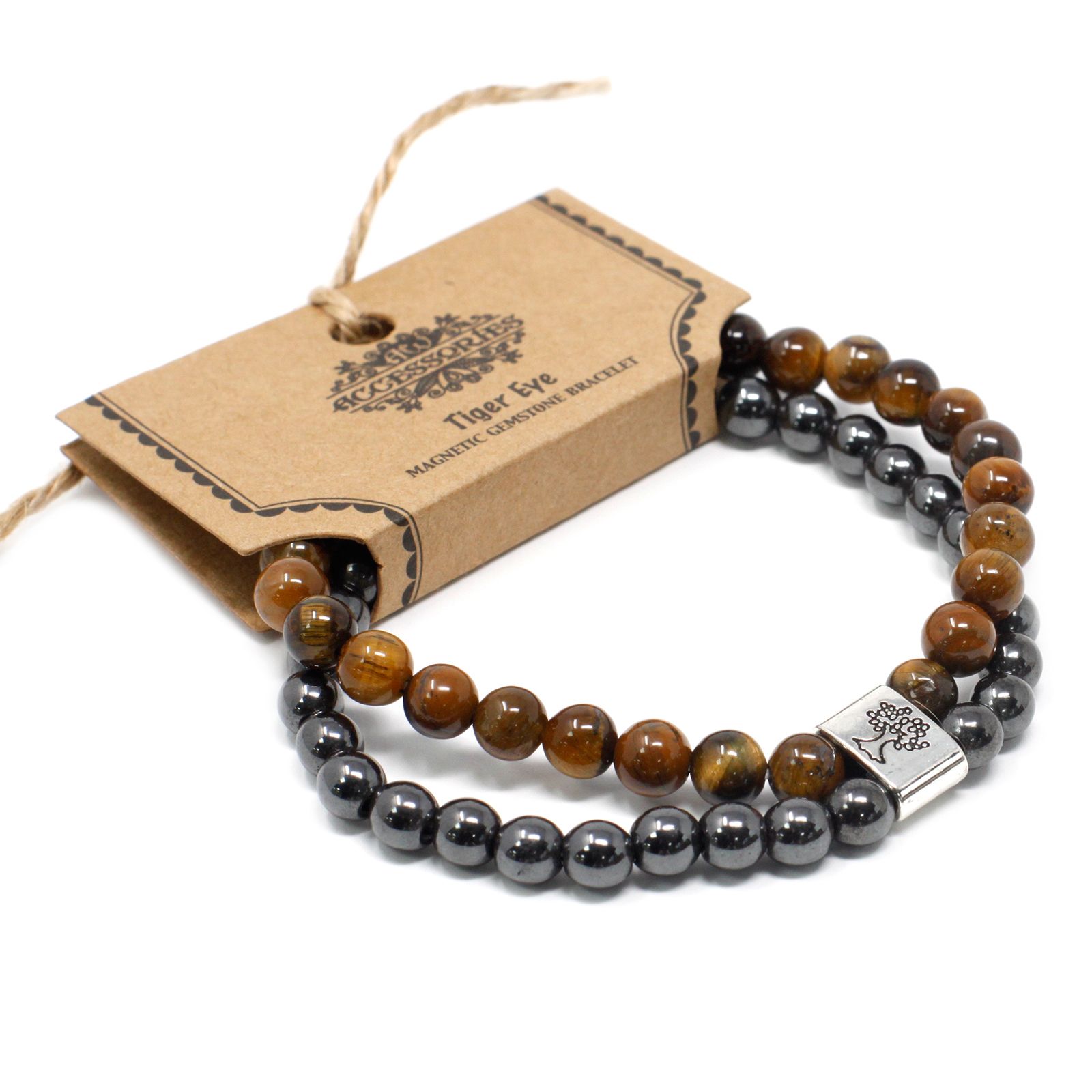 Pulsera de Piedras Preciosas Magnéticas - Ojo de Tigre - Imagen 4