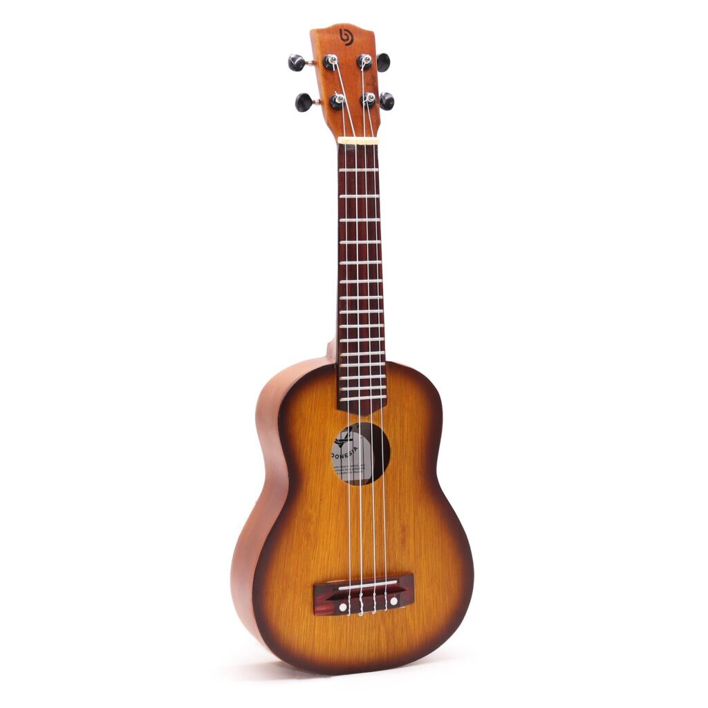 Ukelele Artesanal - Acabado Sunburst Naranja (4 Cuerdas)
