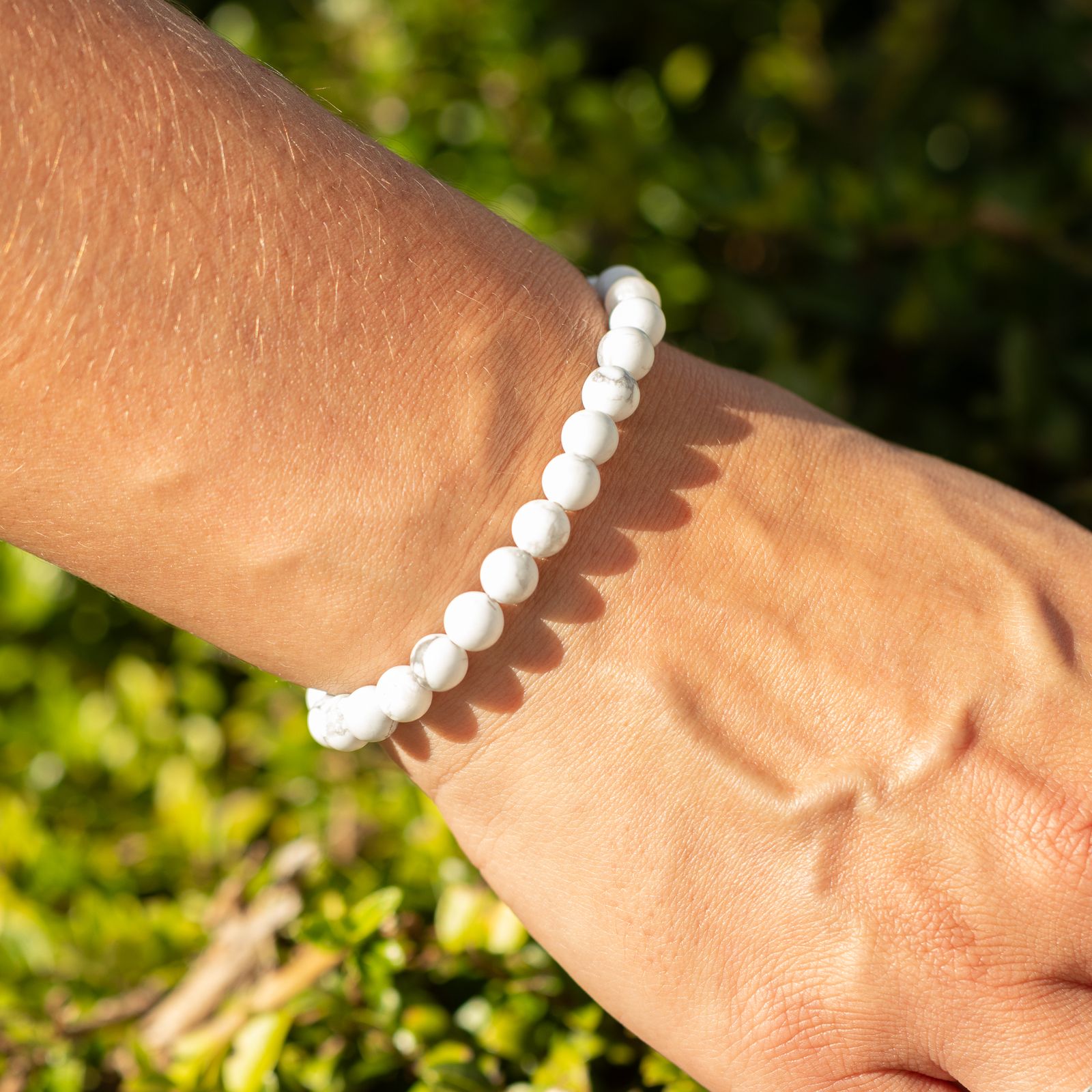 Pulsera de Poder Pequeña (17 cm x 6 mm) - howlita - Imagen 4