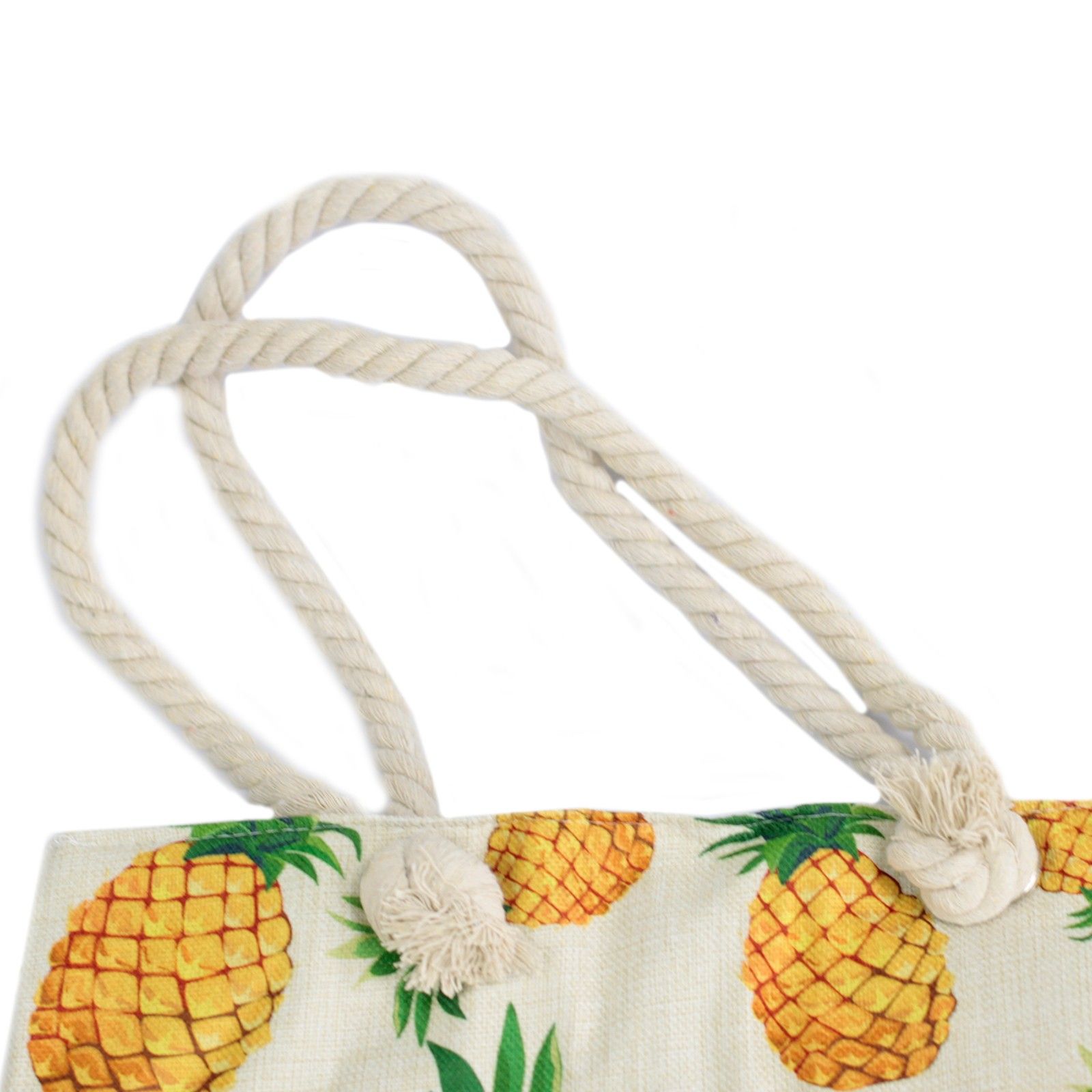 Bolso shopper con asa de cuerda - tropical piñas - Imagen 3