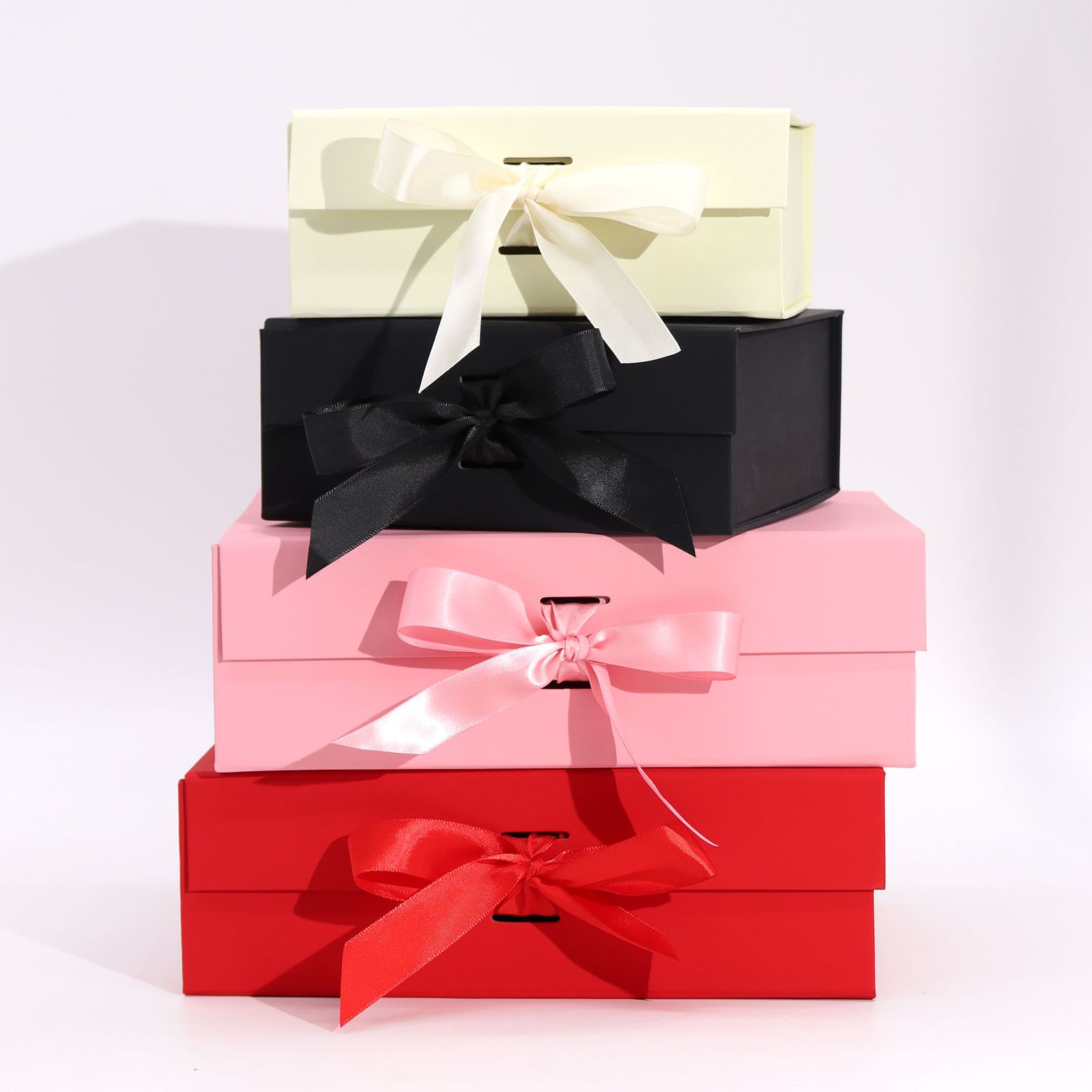 Caja de regalo plegable con Lazo 28.2x20.2x9.2 cm - Rosa - Imagen 2