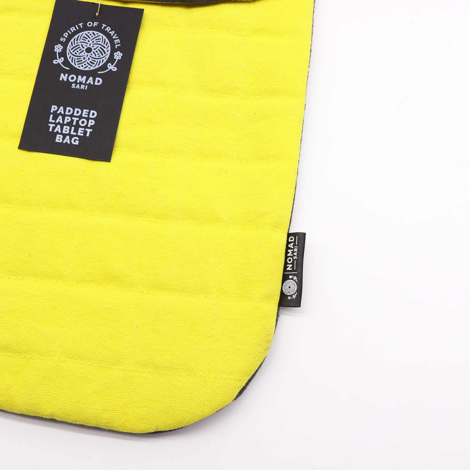 Funda acolchada para portátil de 13 pulgadas - Amarillo loco - Lavado de piedra de 14 onzas - Imagen 4