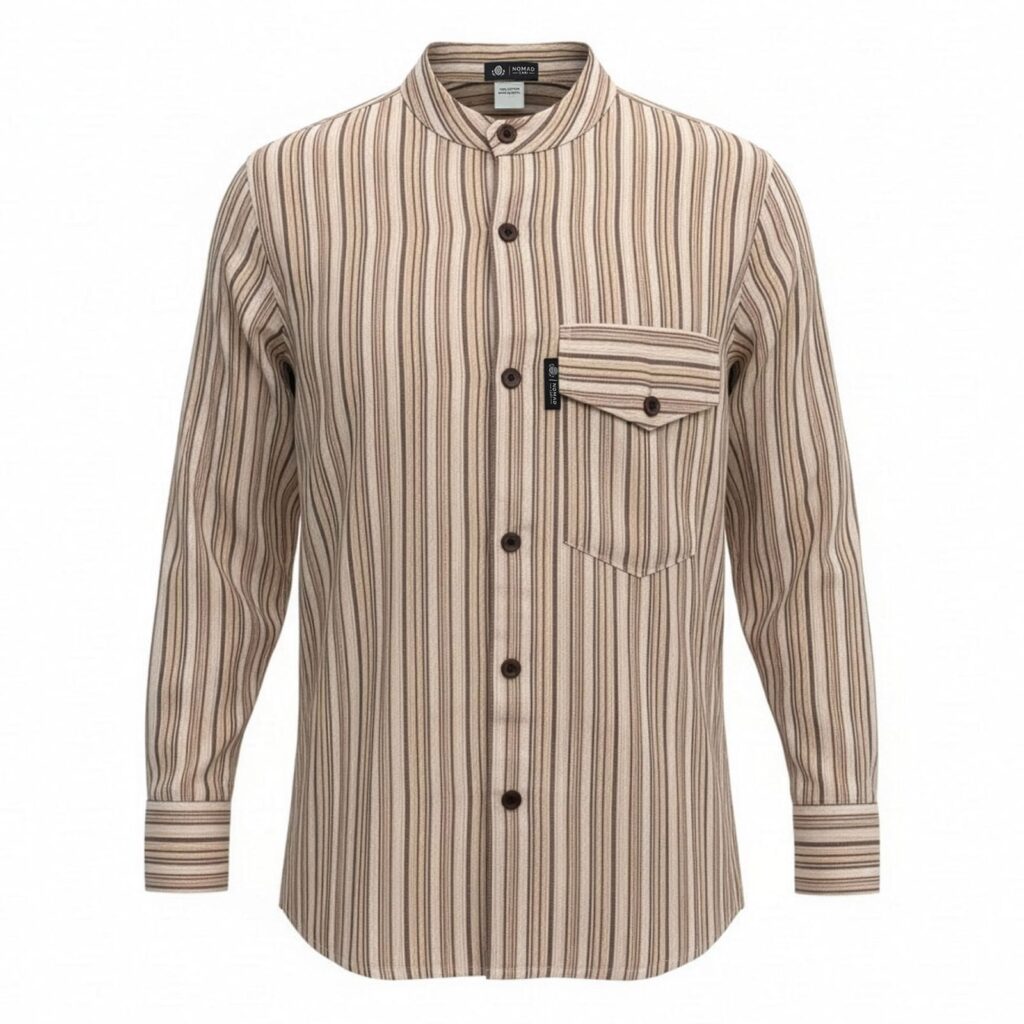 Nomad Sari Camisa de abuelo - marrón beige - XL