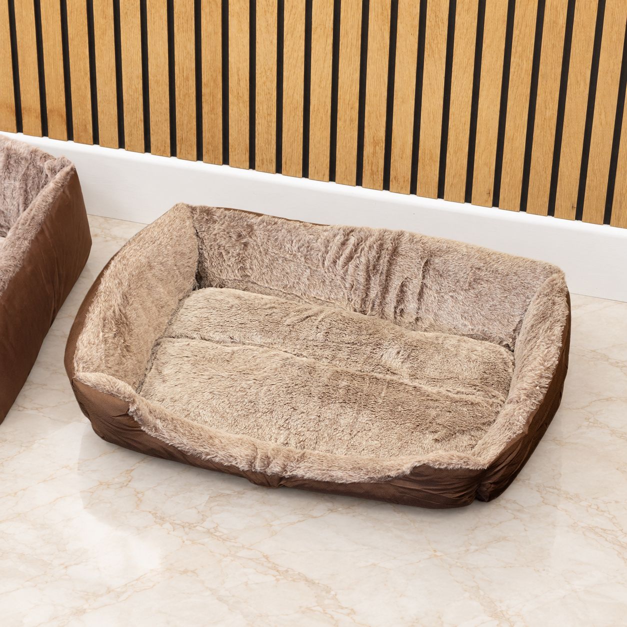 PAW Bed – Oso de peluche marrón pequeño – 60 × 45 × 17 cm - Imagen 3
