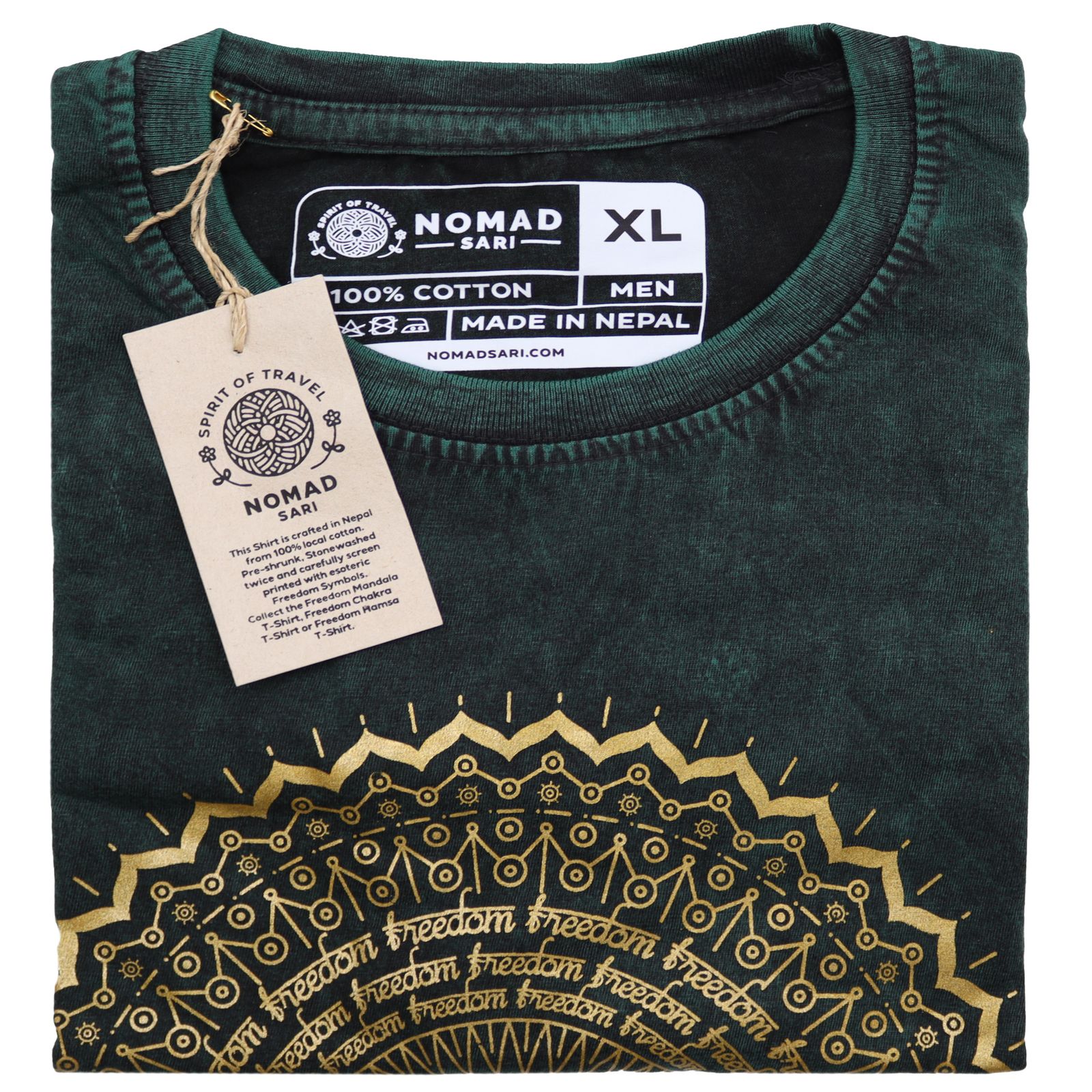 Camiseta Nomad Sari Extra Grande - Mandala - Verde - Imagen 3