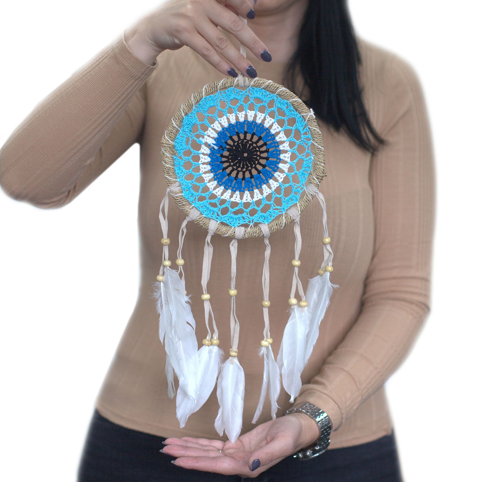 Atrapasueños-Macramé Rosa 16cm (Colores Surtidos) - Imagen 2