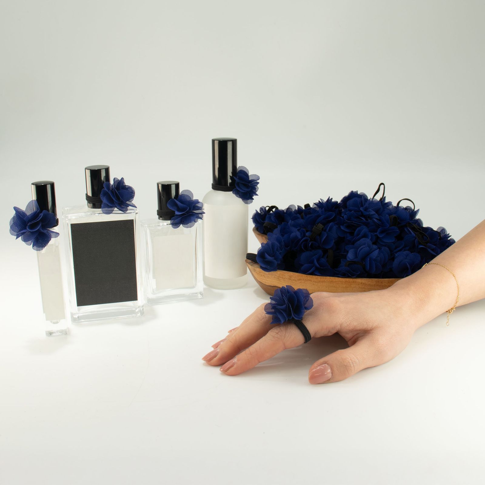 Anillos difusores de chiffon con fragancia - Azul marino - Imagen 2