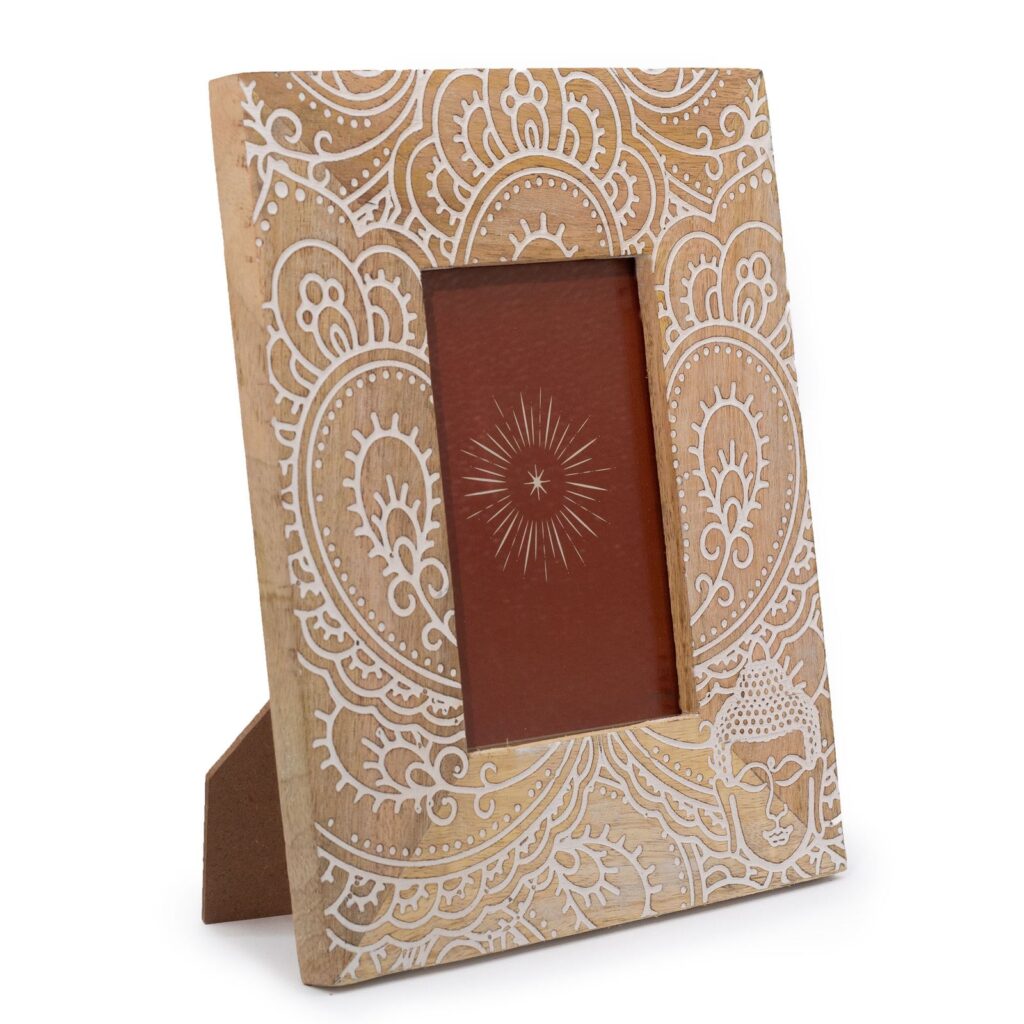 Marco de Madera de Mango (para 10x15cm) 26x20x2cm - Buda Blanco
