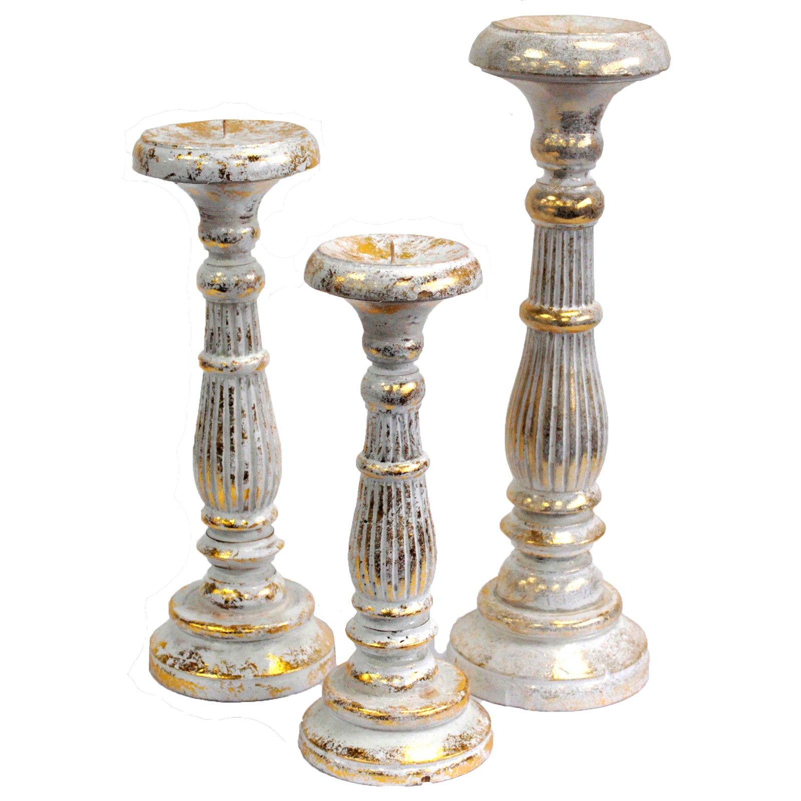 Soporte de vela mediano - oro blanco - Imagen 6