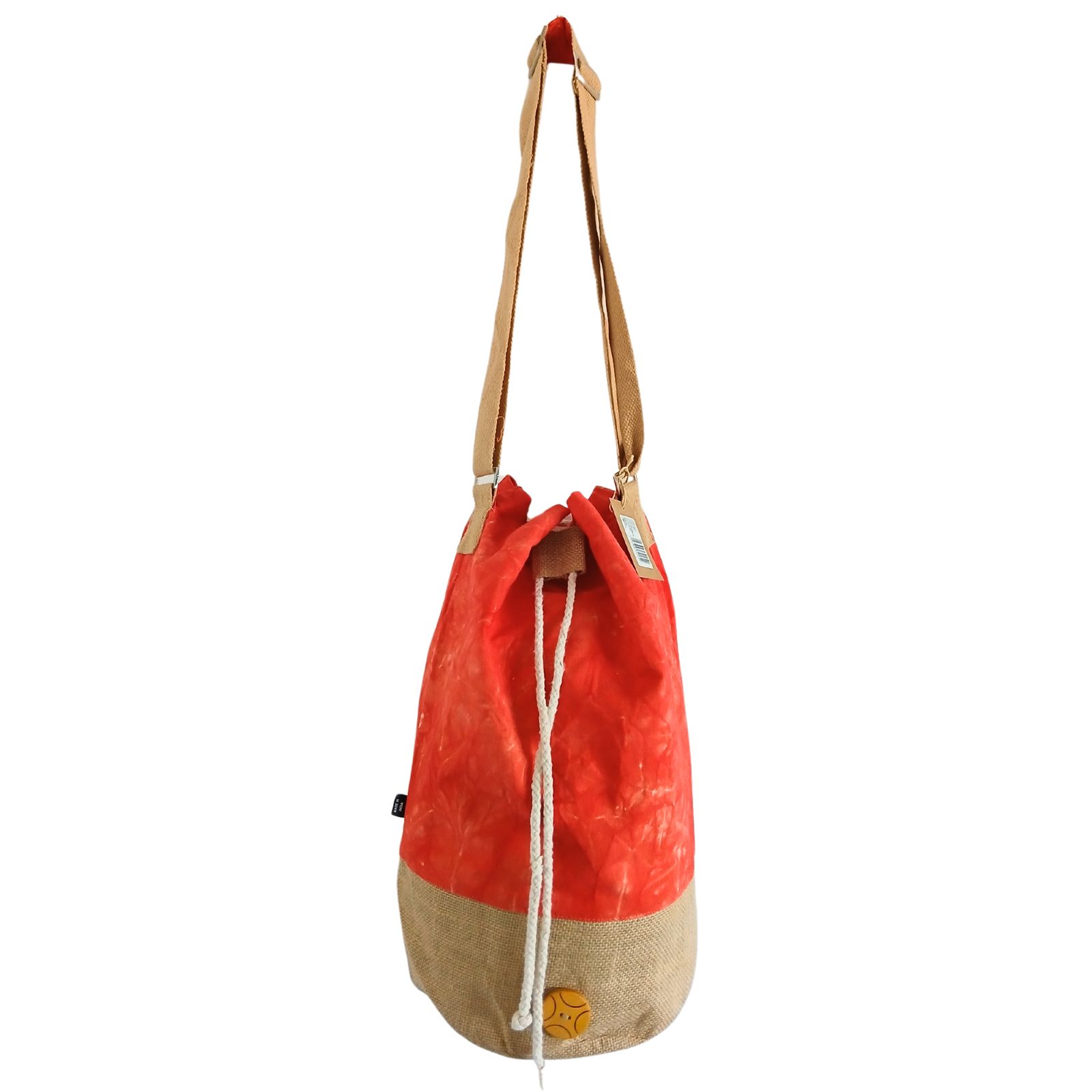 Mochila 100% Natural - Efecto Lavado Naranja - Mano Namaste - Imagen 4