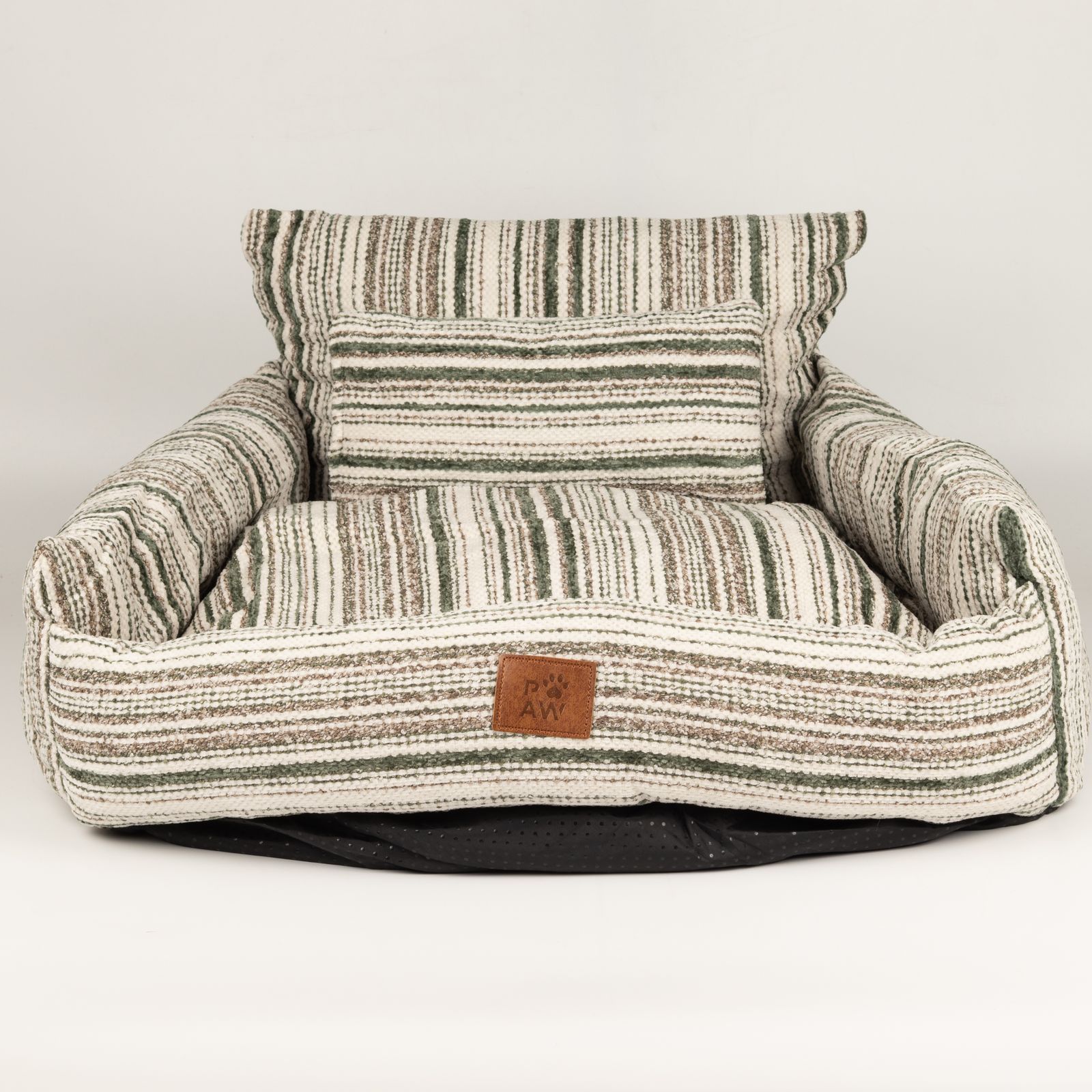 PAW Bed – Sofá Mediano – Rayas Marrones – 60 × 60 × 28 cm - Imagen 4