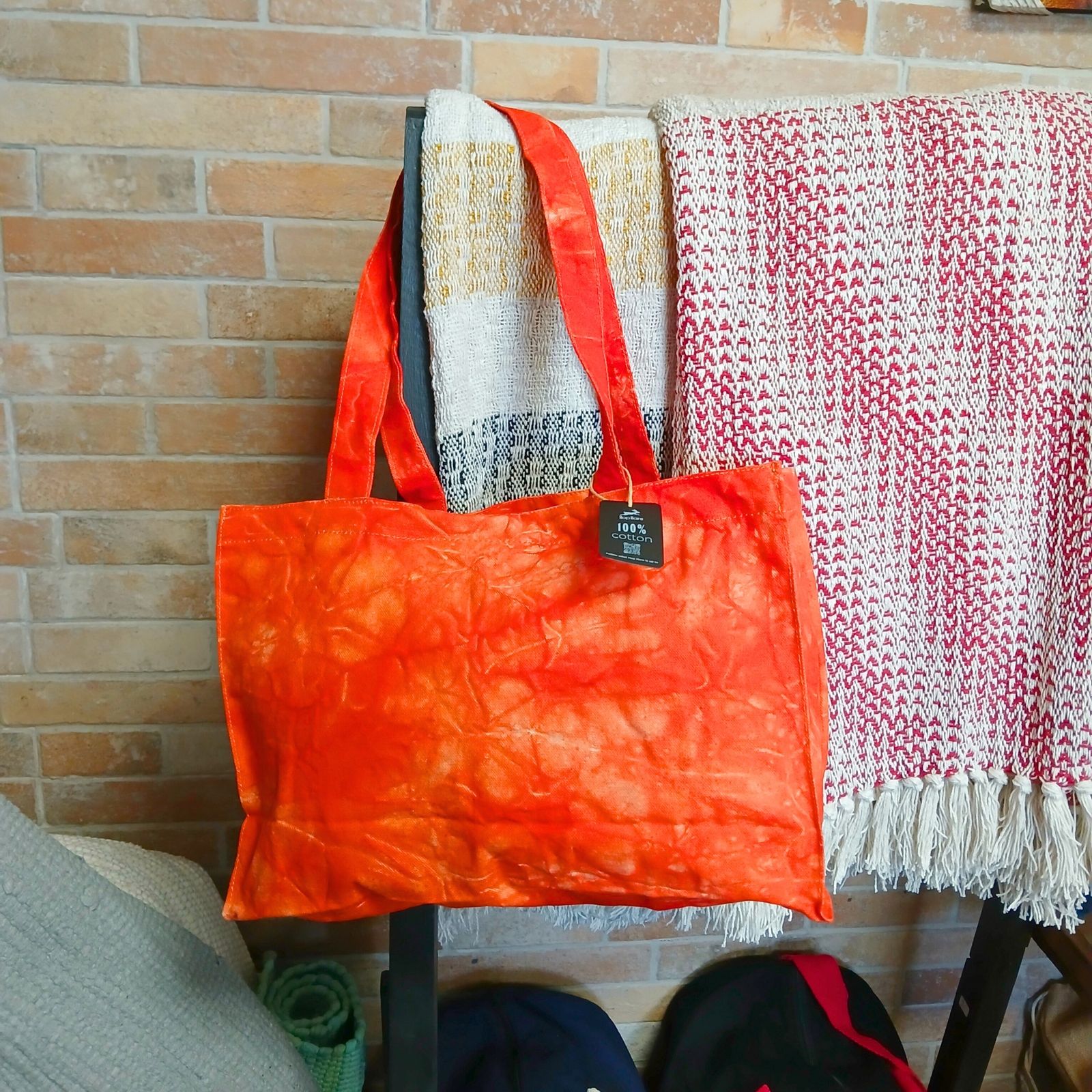 Bolsa de Mano - Efecto Lavado Naranja Desierto - Imagen 2