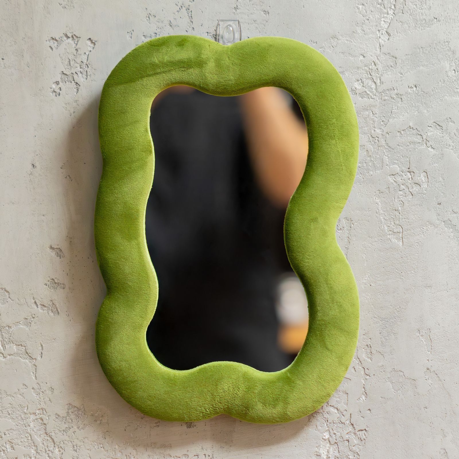 Espejo suave ondulado - Nube grande - Verde musgo (33.4x23.5x2.3cm) - Imagen 5