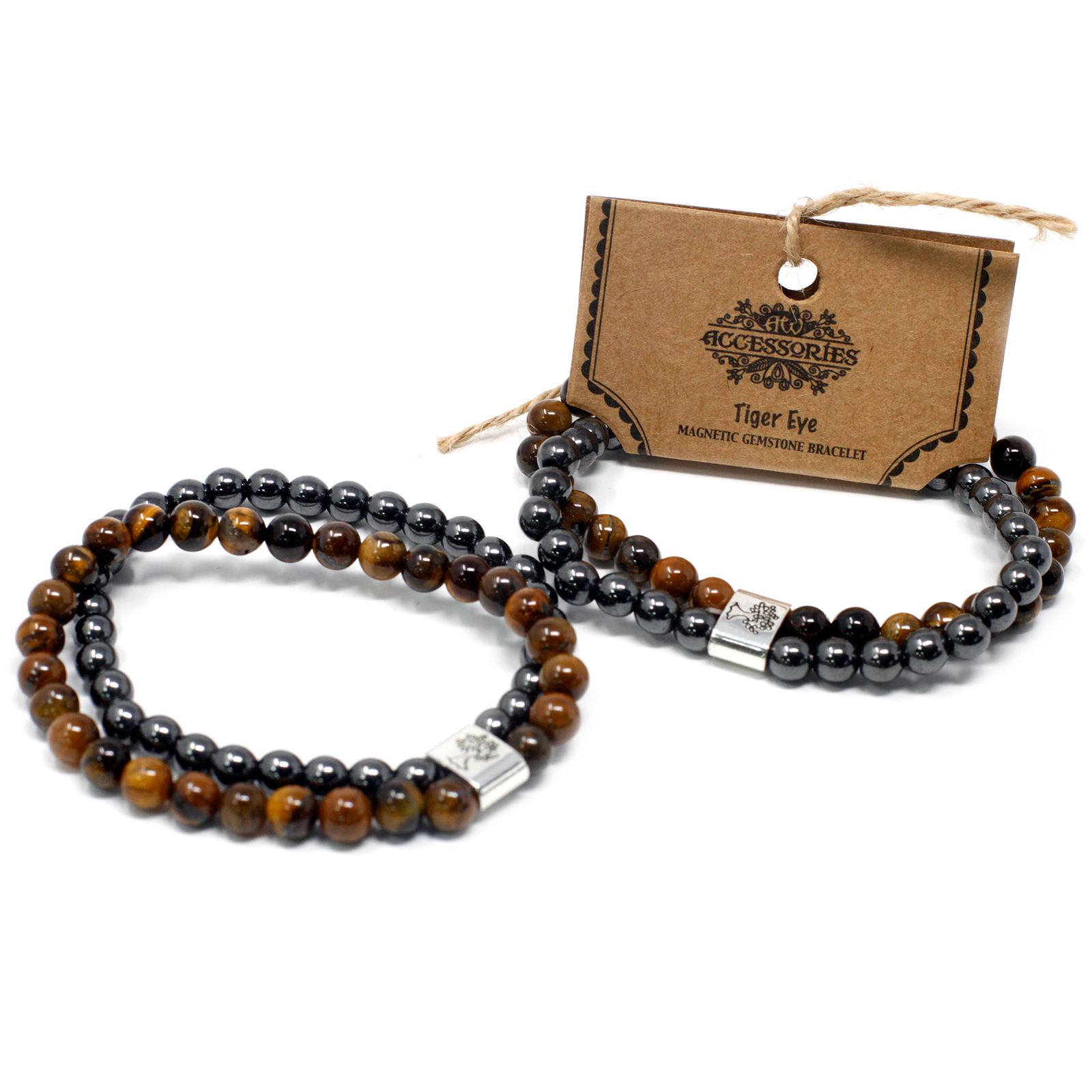 Pulsera de Piedras Preciosas Magnéticas - Ojo de Tigre - Imagen 3