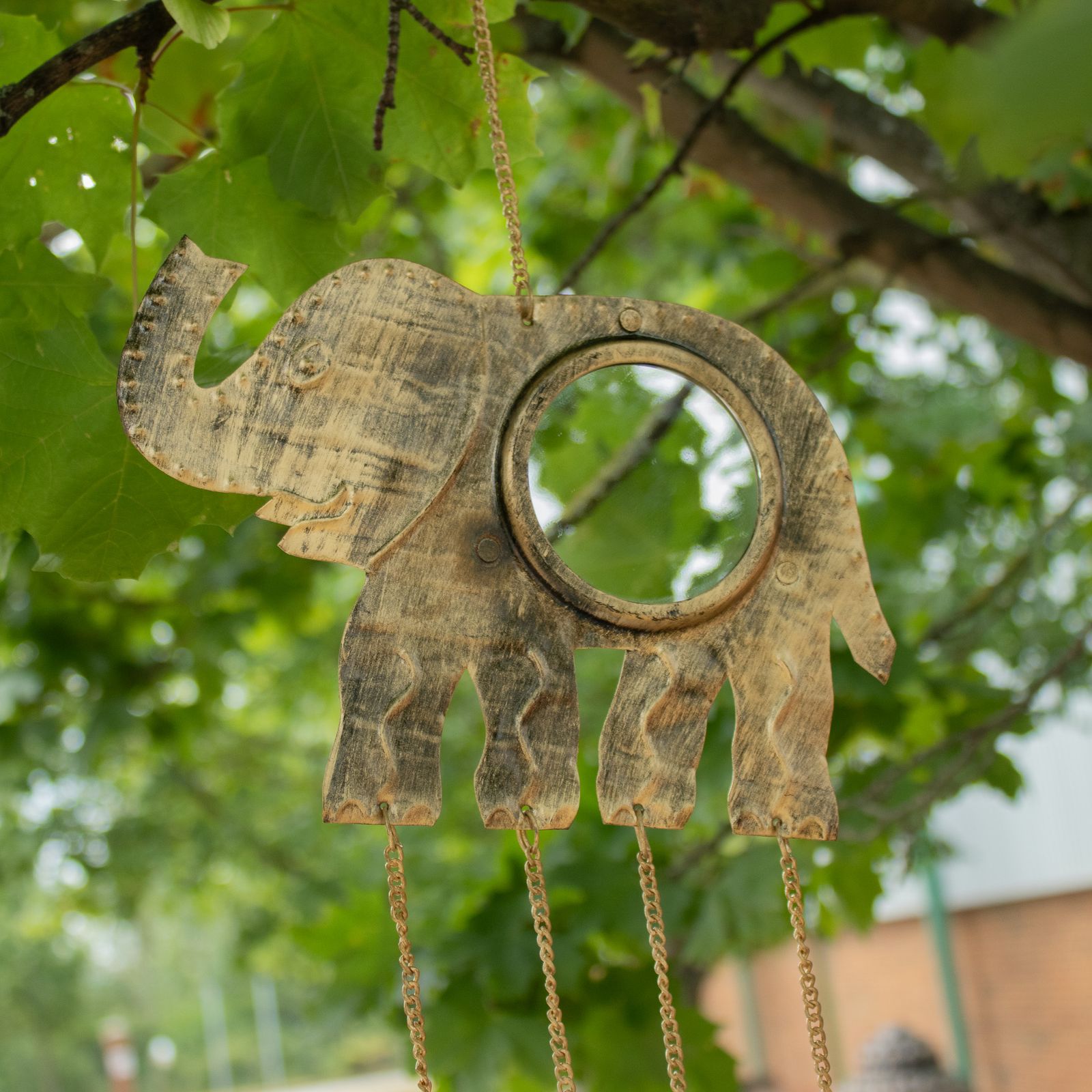 Campanas Indias Elefante Grandes - Espejo 4 Campanas - 24x60cm - Imagen 4