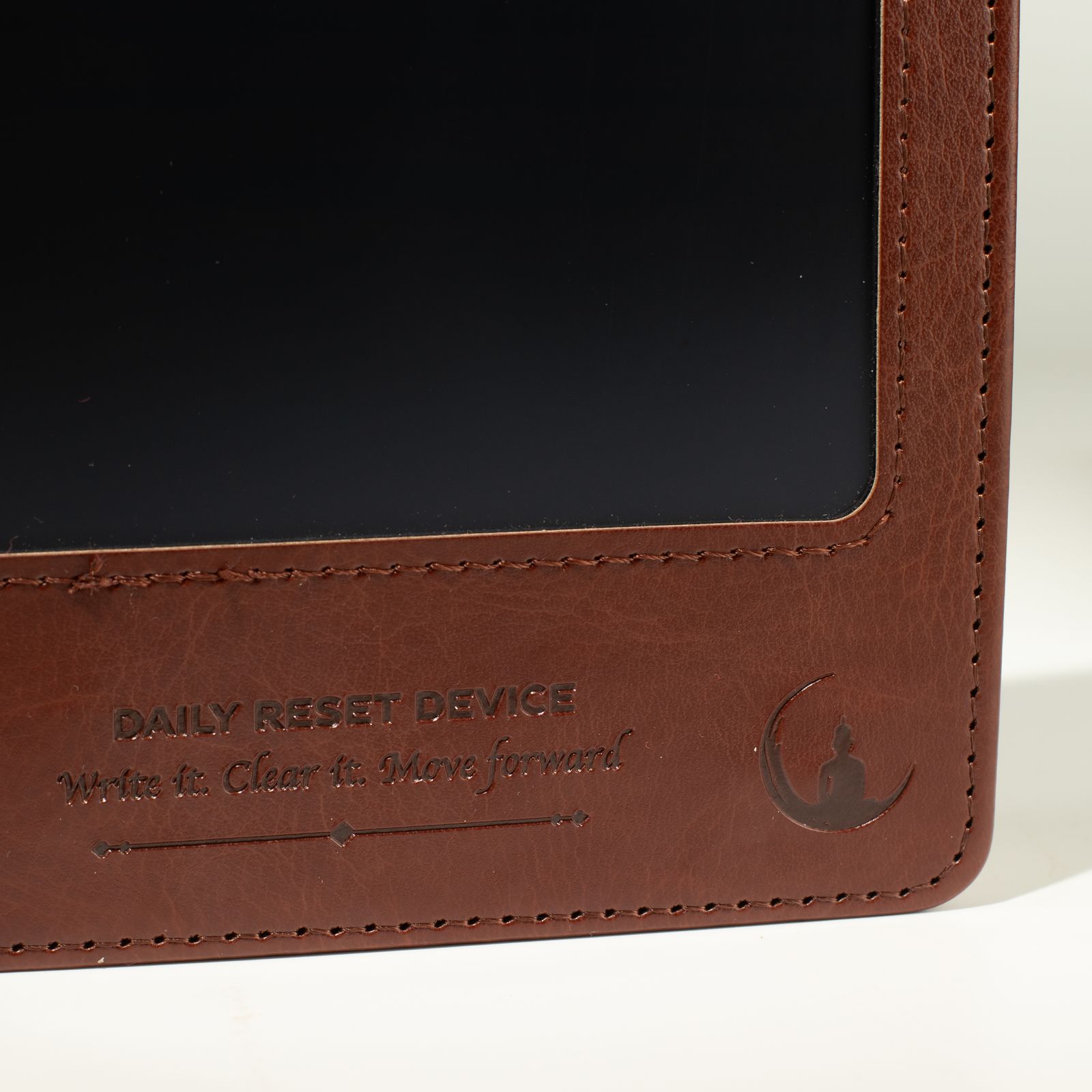 A5 Cuaderno de Intención - Pantalla LCD de limpieza - Efecto cuero marrón - 80 hojas - Imagen 13