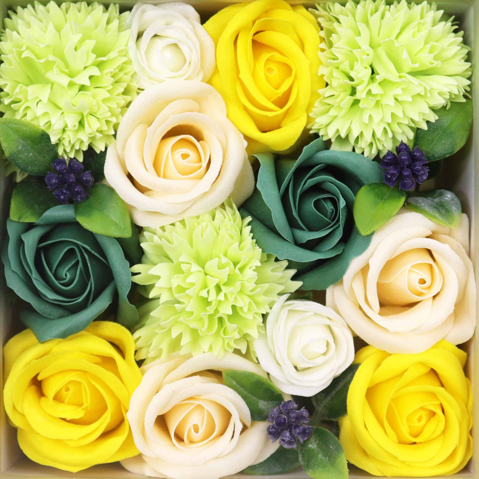 Caja Cuadrada - Celebraciones de Primavera - Amarillo y Verdes - Imagen 3