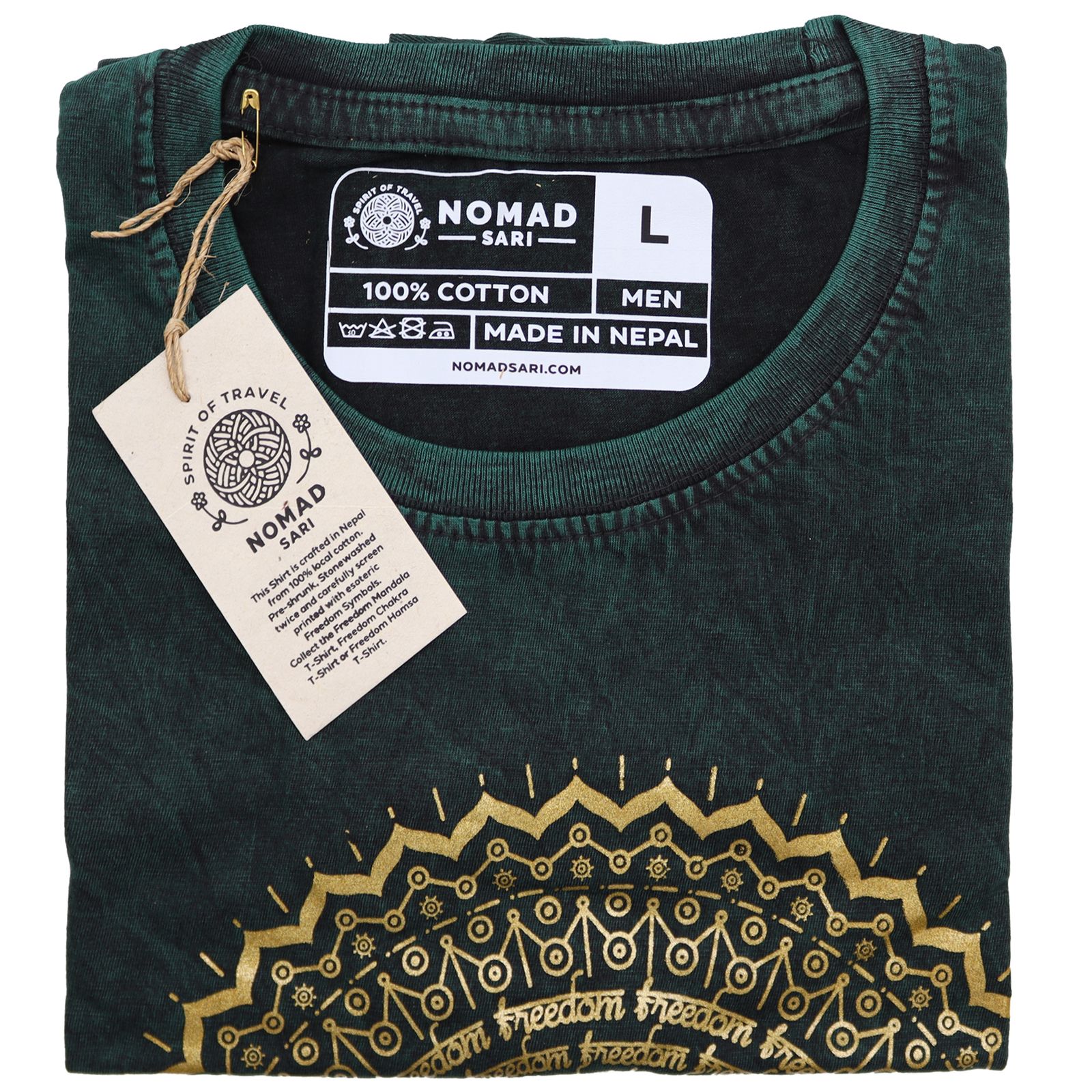 Camiseta Nomad Sari Grande - Mandala - Verde - Imagen 2