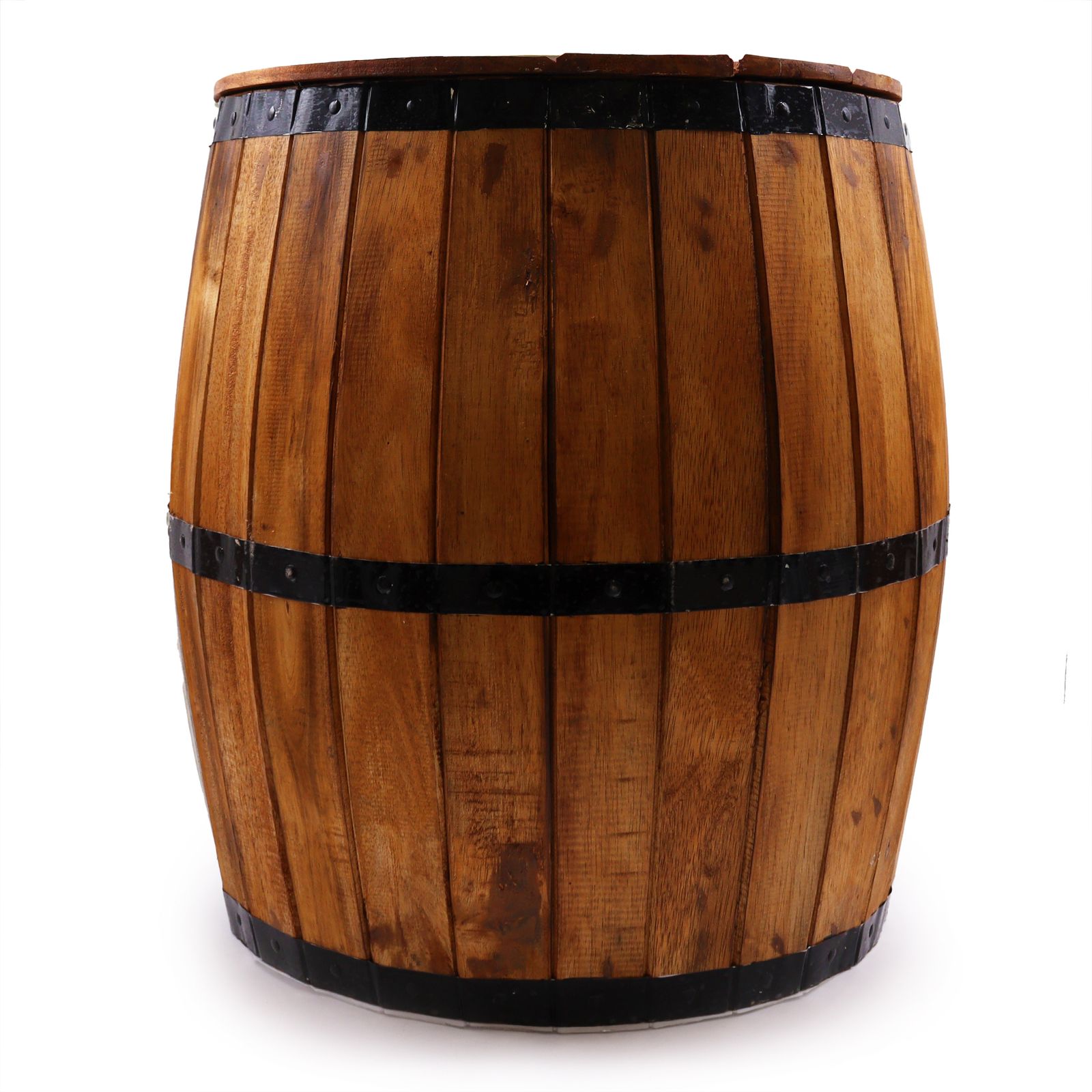 Mesa de barril de cerveza y soporte para parasol – Madera natural 60 x 48,5 cm - Imagen 3