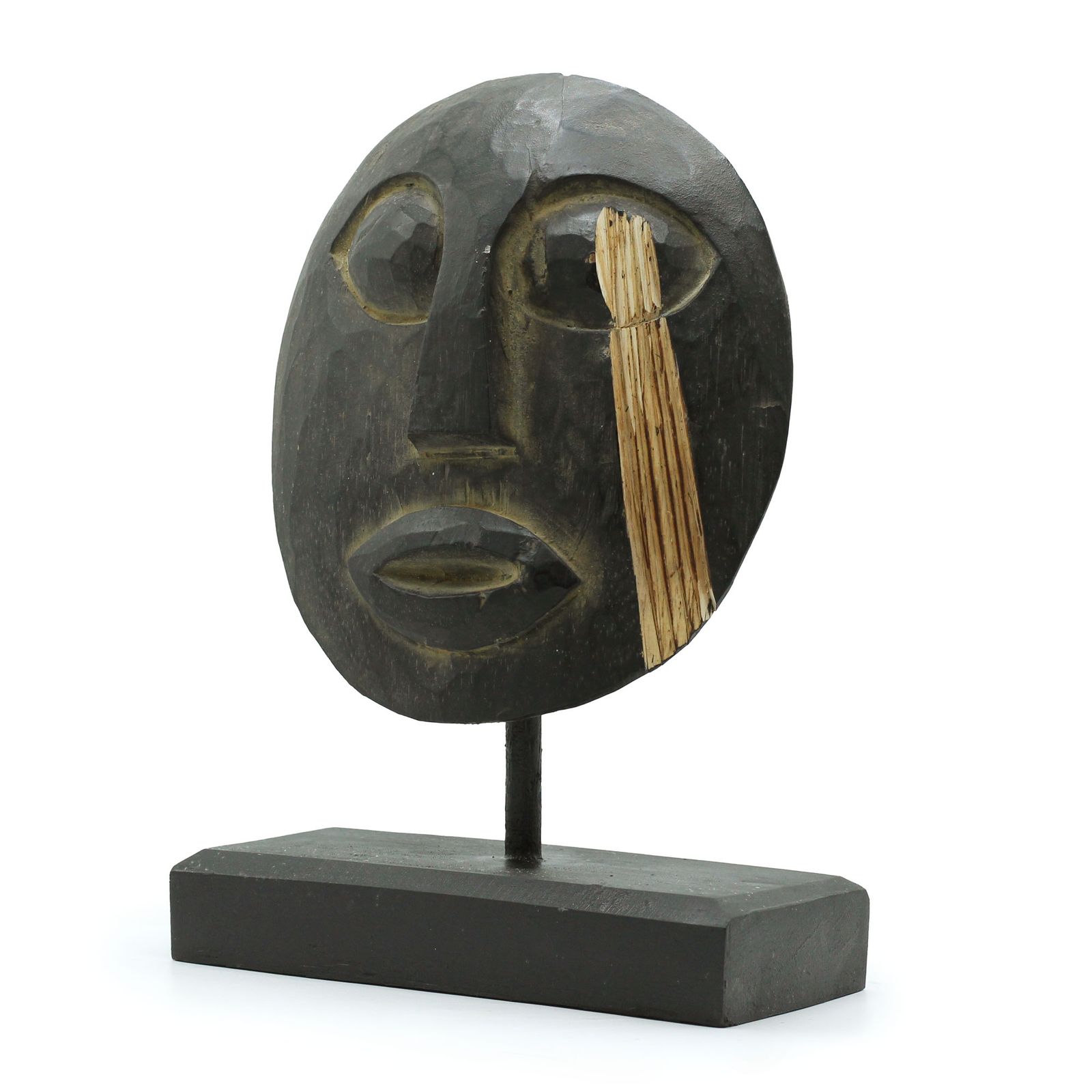 Timor Tribal Máscara Decorativa - Negro 27x20cm - Imagen 6