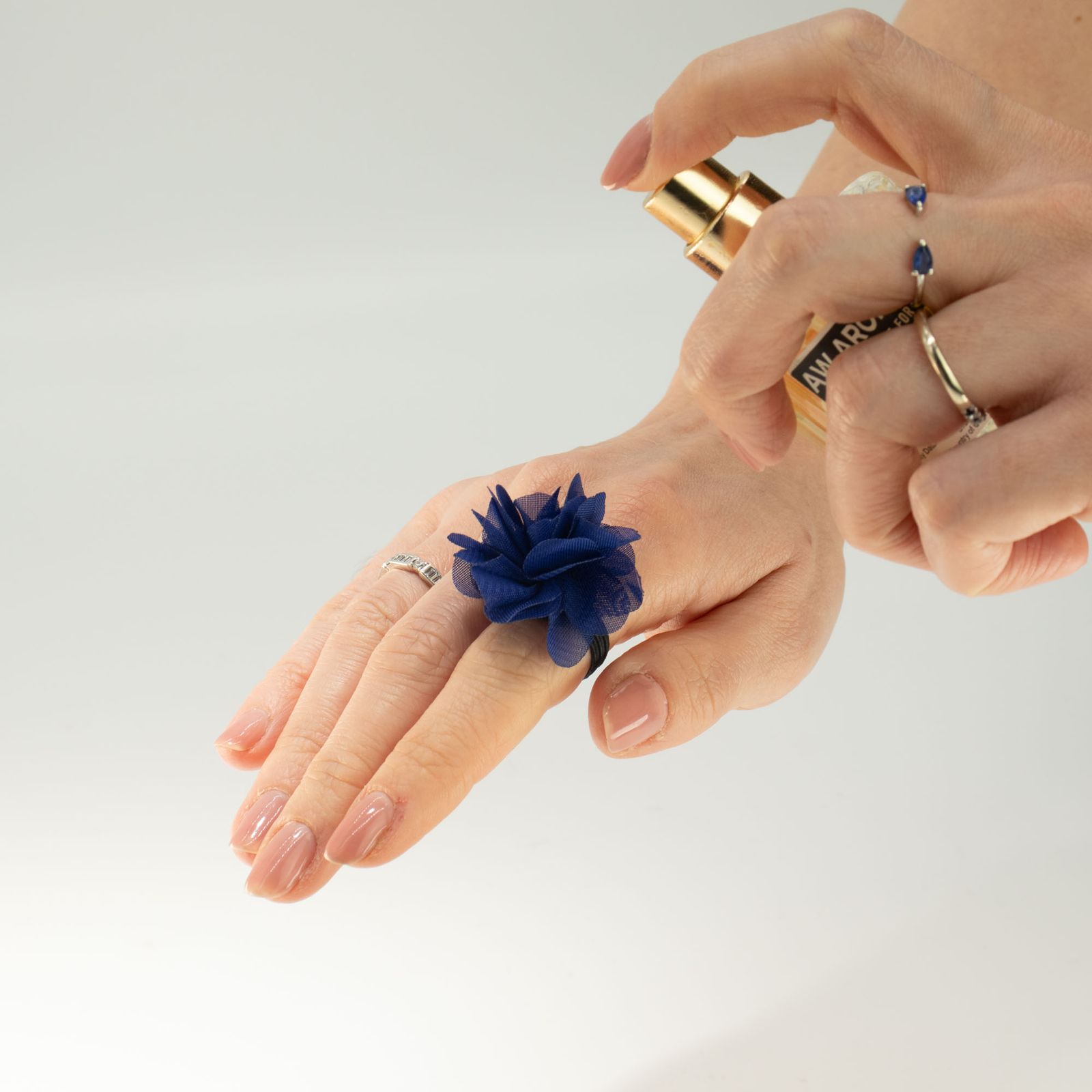 Anillos difusores de chiffon con fragancia - Azul marino - Imagen 3