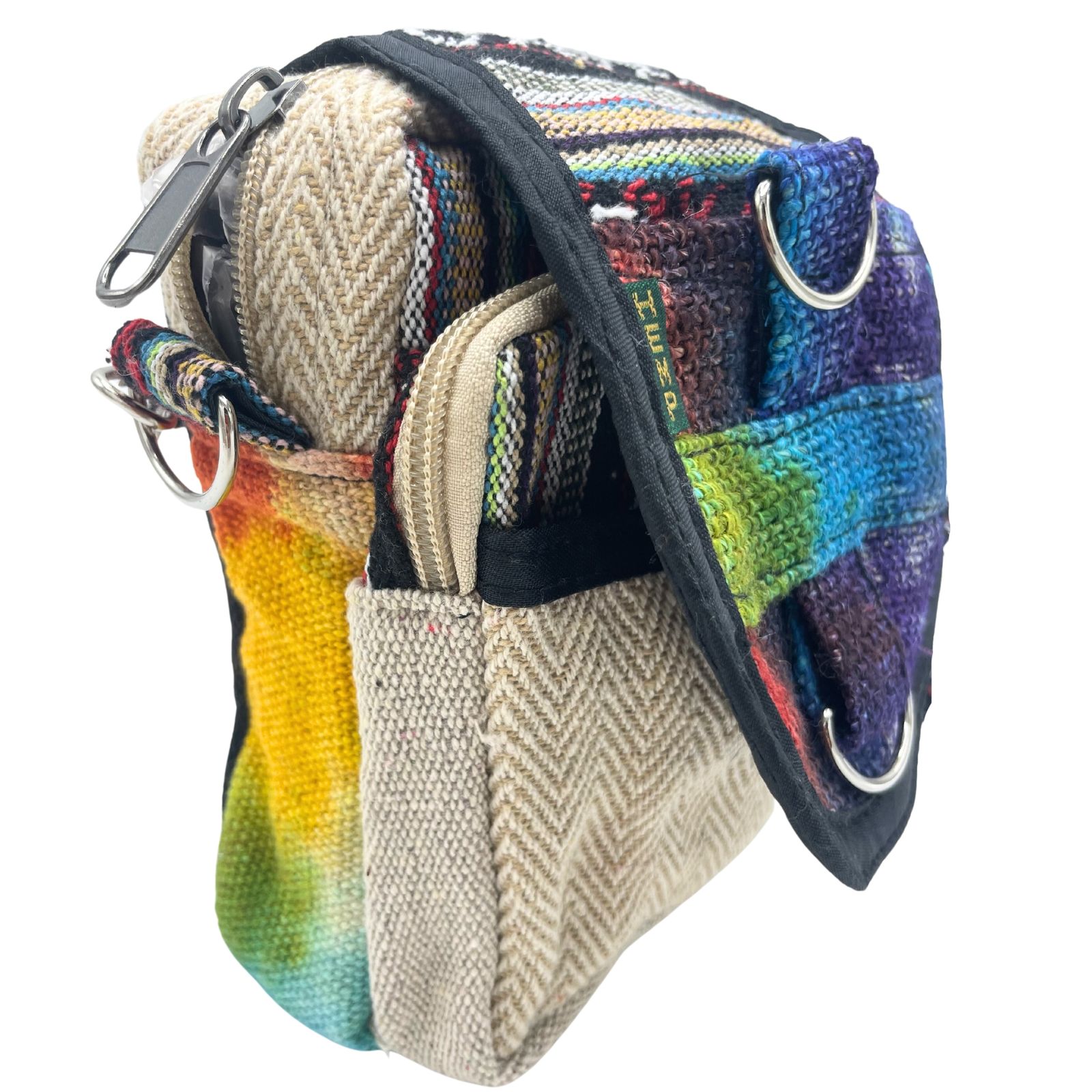 Bolso bandolera de cáñamo teñido - Imagen 3