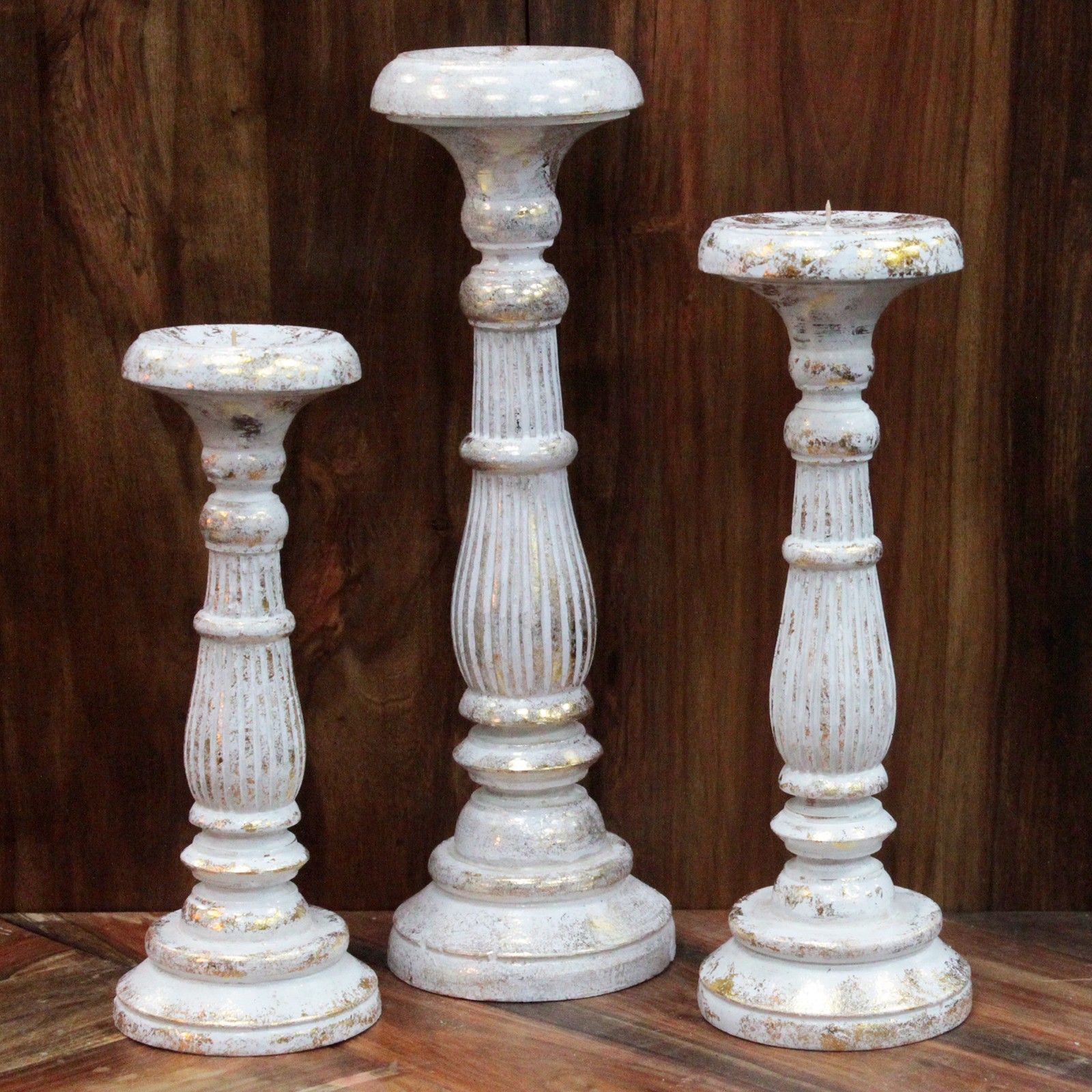 Soporte de vela mediano - oro blanco - Imagen 5