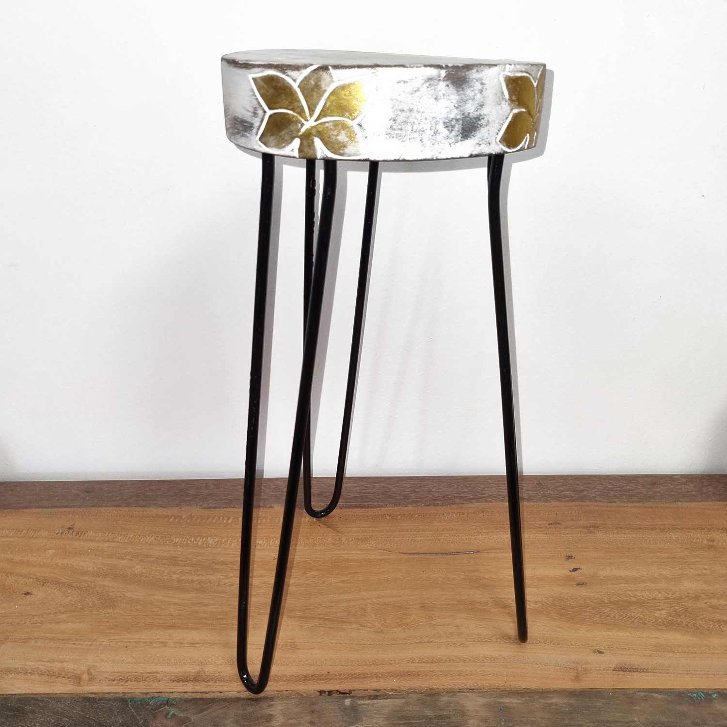 Soporte para plantas de madera de Albasia - Blanqueado - Imagen 6