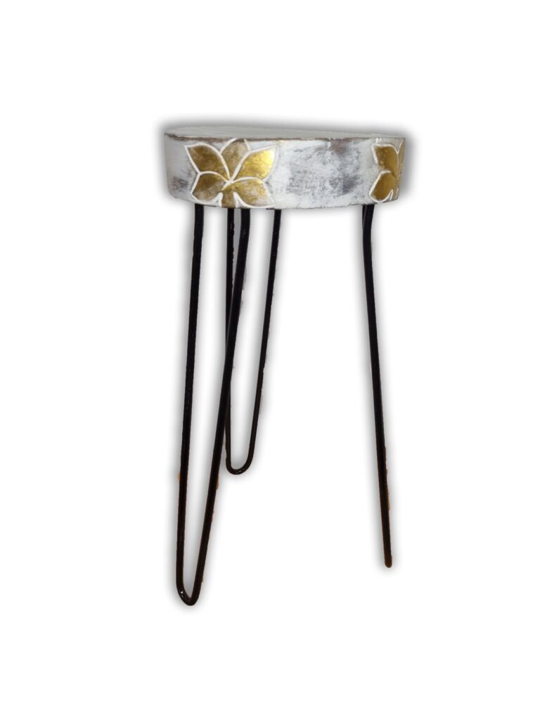 Soporte para plantas de madera de Albasia - Blanqueado