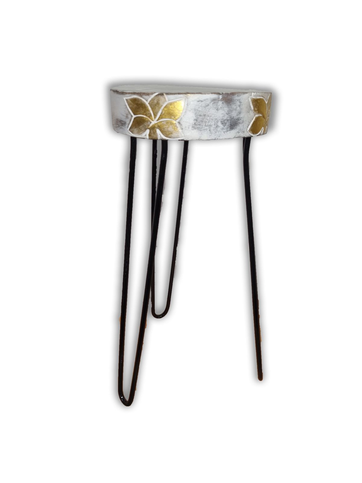 Soporte para plantas de madera de Albasia - Blanqueado