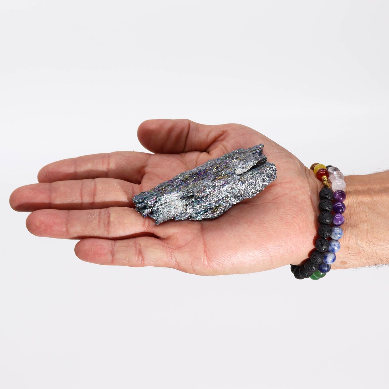 Titanio Natural Mejorado - Piedra de los Siete Chakras (aprox 40-80gm 7-10cm) - Imagen 2