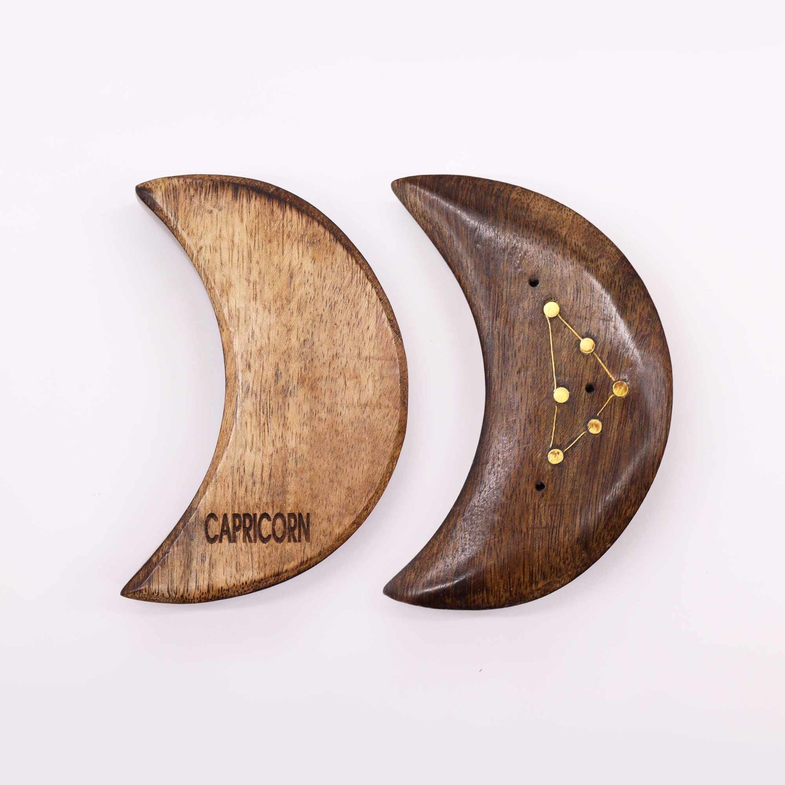Quemador de incienso con signos del zodíaco de latón grabado - Luna - Imagen 6