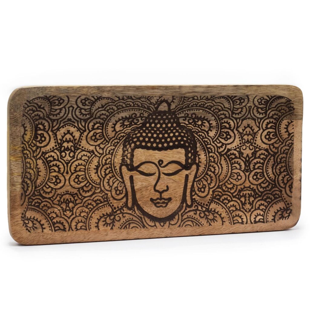 Bandeja larga 30x15x2,5cm - Cara de Buda Negra