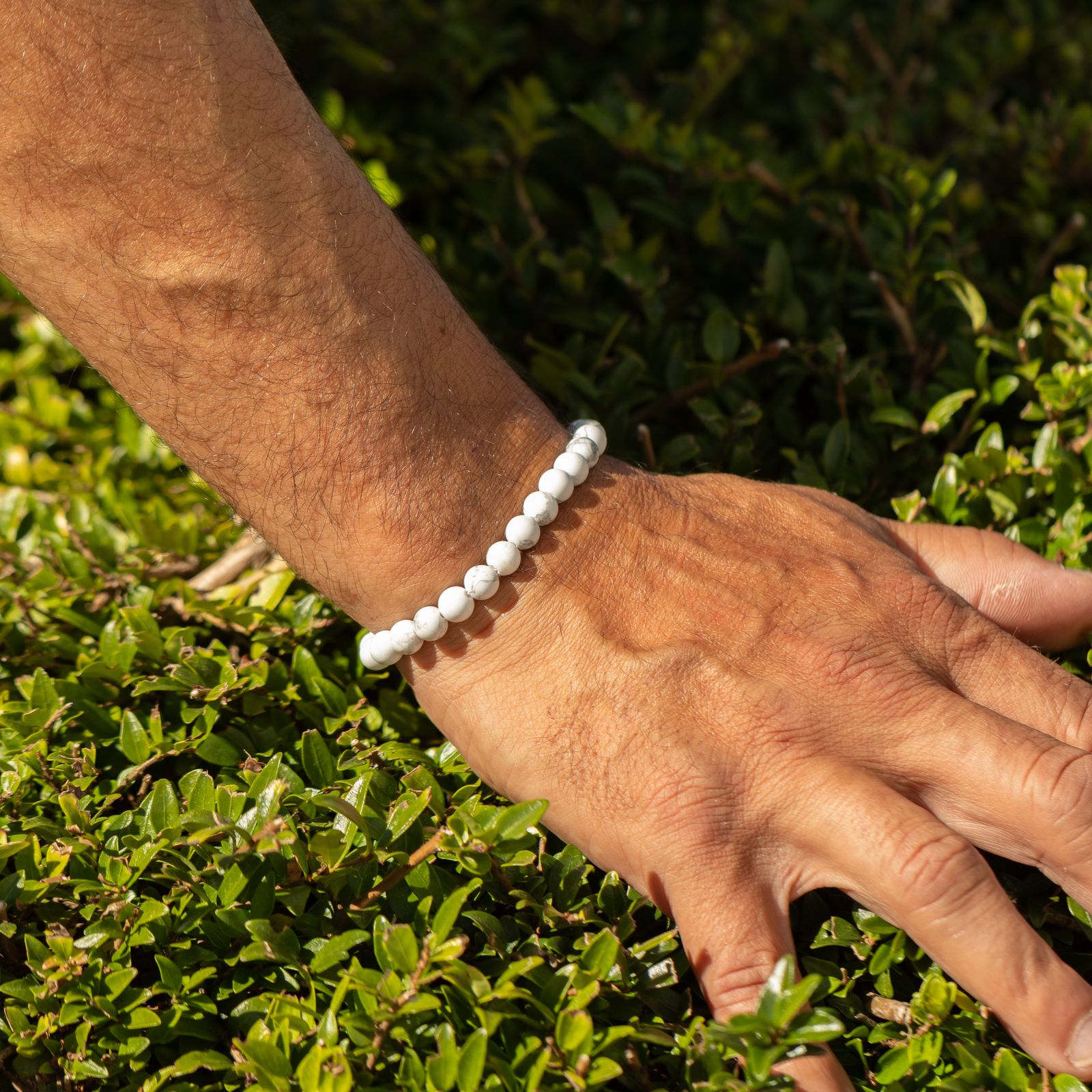 Pulsera de Poder Pequeña (17 cm x 6 mm) - howlita - Imagen 3