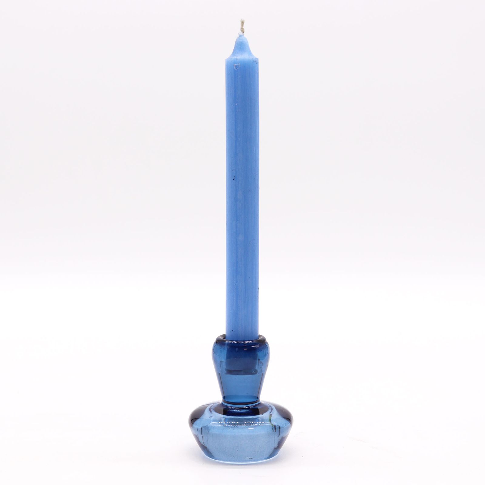 Portavelas reversible con diseño de seta para cena / vela de té - Azul real - Imagen 3