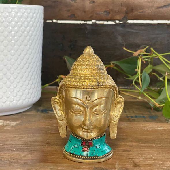Figura de Buda de Latón - Cabeza Gr- 11.5 cm - Imagen 4