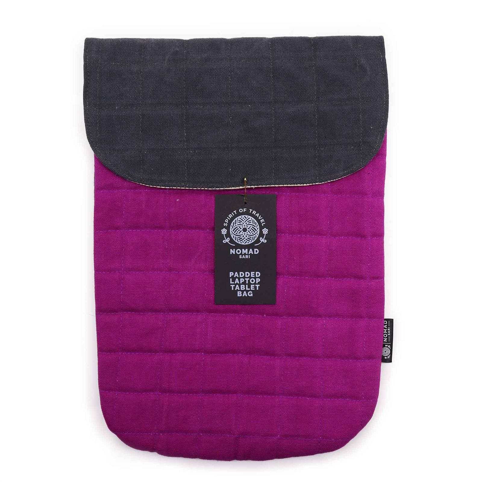 Funda acolchada para portátil - Púrpura Haze - Lavado de piedra de 14 oz