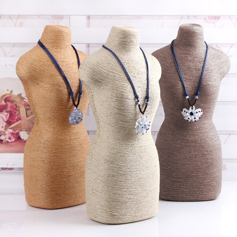 Expositor de Joyas Naturales - Maniquí de madera - Crema - Imagen 4